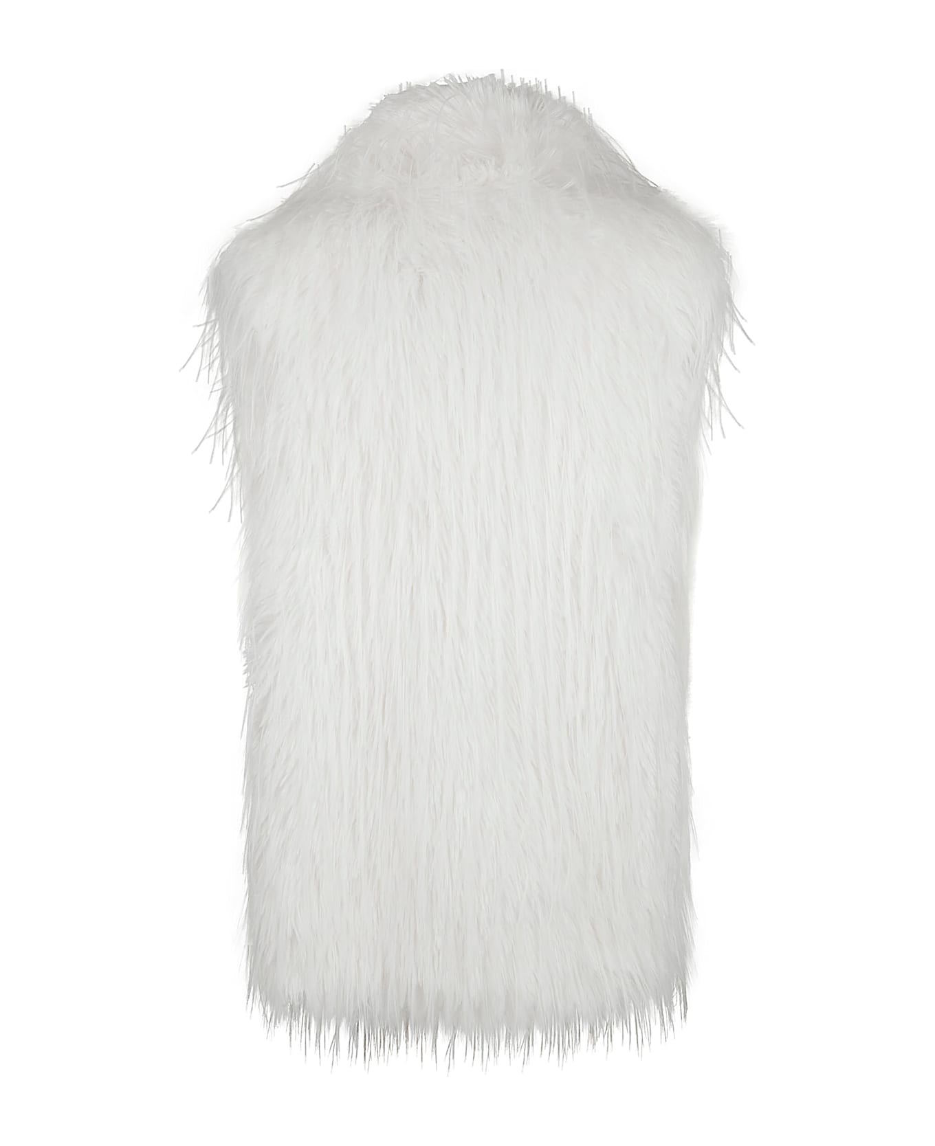 Pinko Neva Gilet Simil Volpe - Bianco Seta ベスト