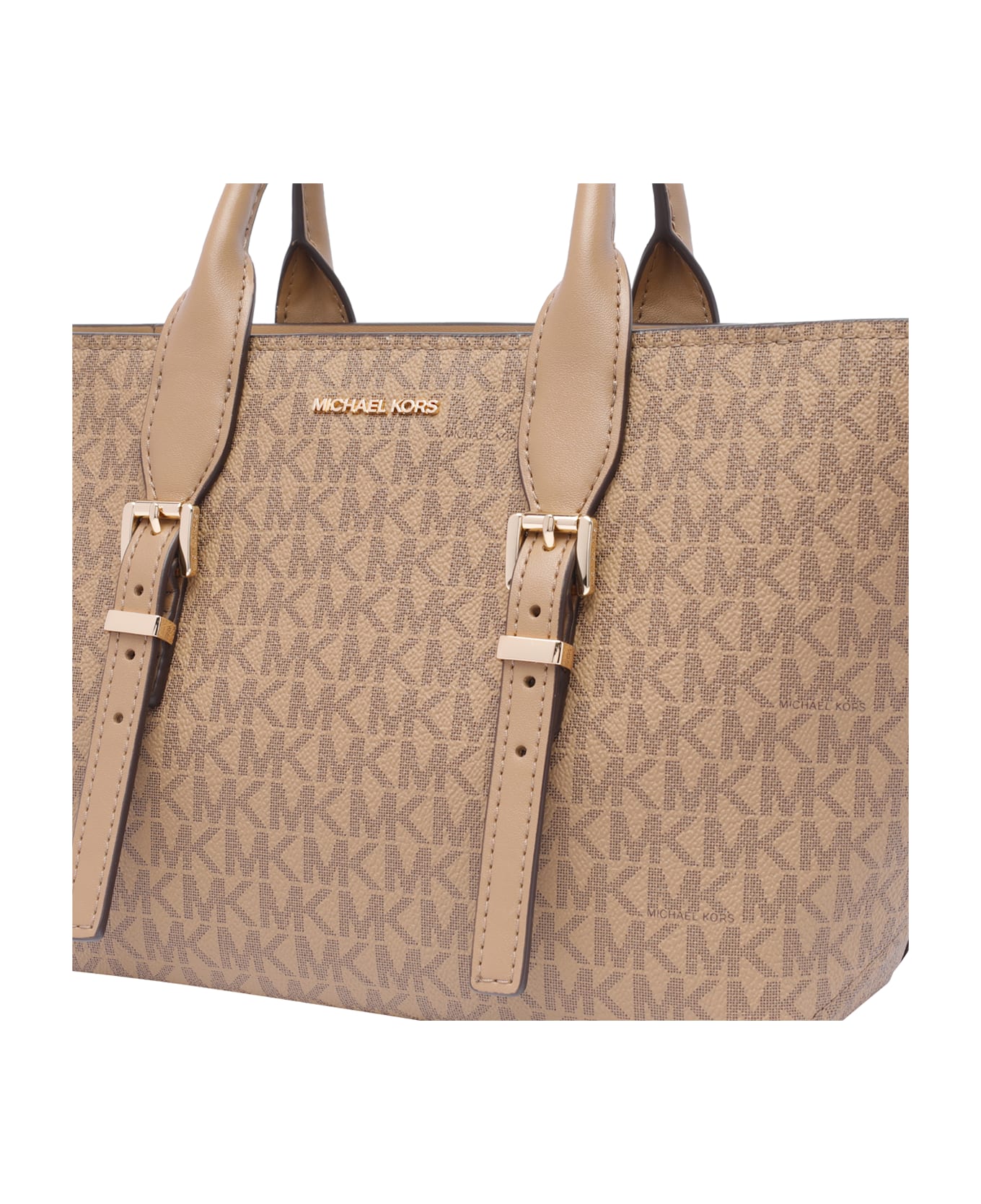 MICHAEL Michael Kors Moore Satchel Bag - Beige