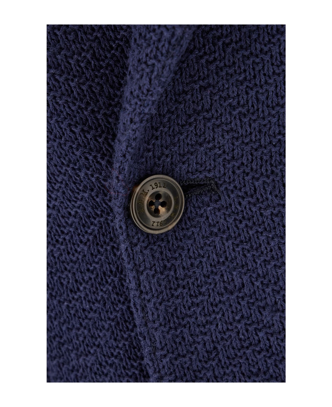 L.B.M. 1911 Blue Cotton Blend Blazer - Blu