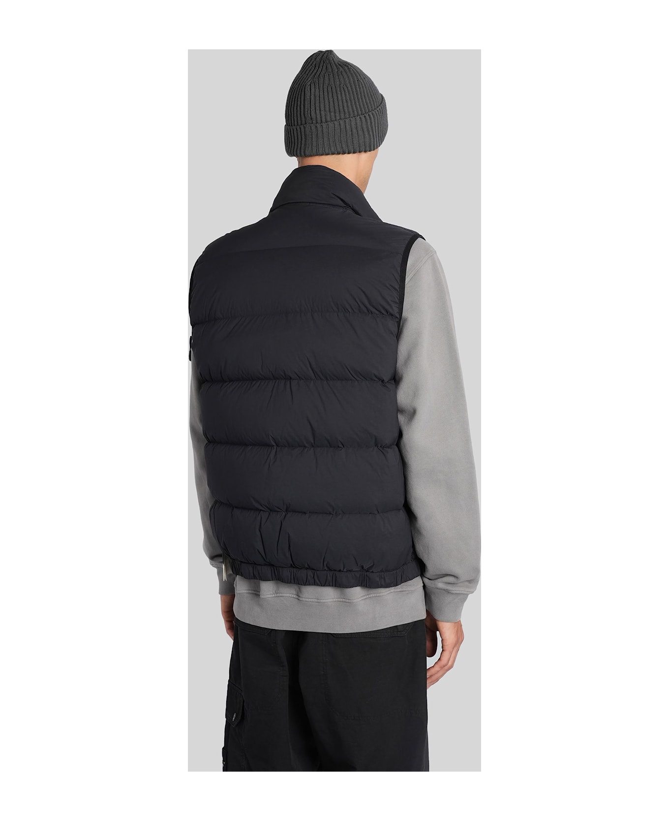Stone Island Puffer In Black Polyamide - black