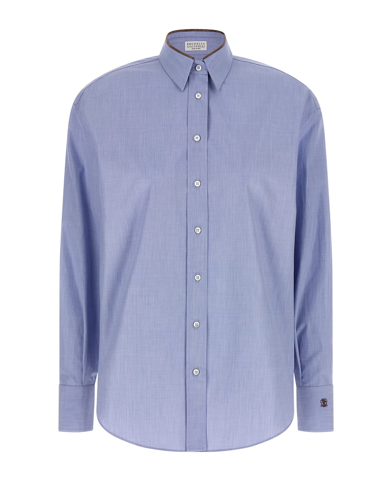 Brunello Cucinelli 'shiny Collar Detail' Shirt