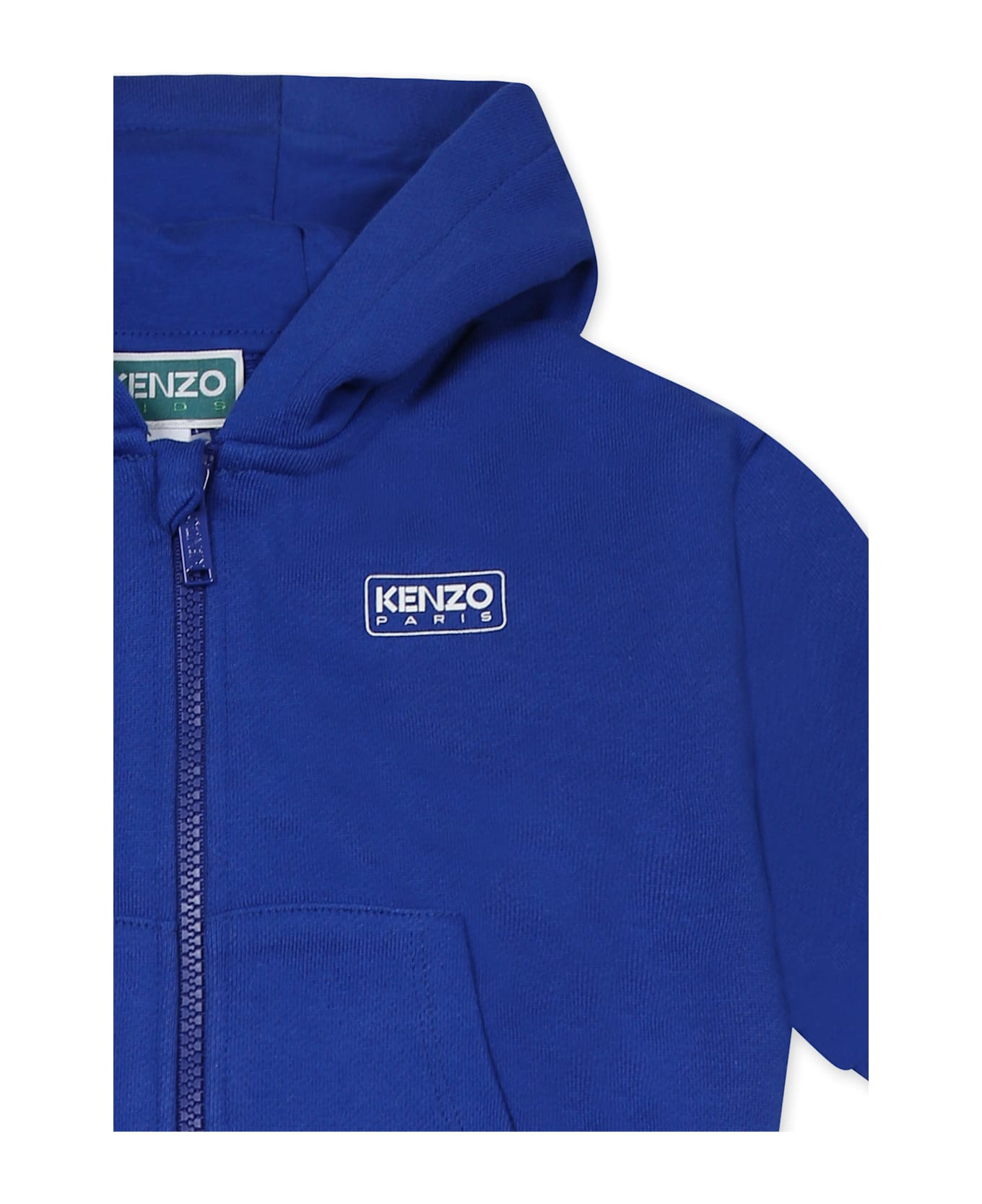 Kenzo Kids Blue Suit For Baby Boy With Logo - Blue