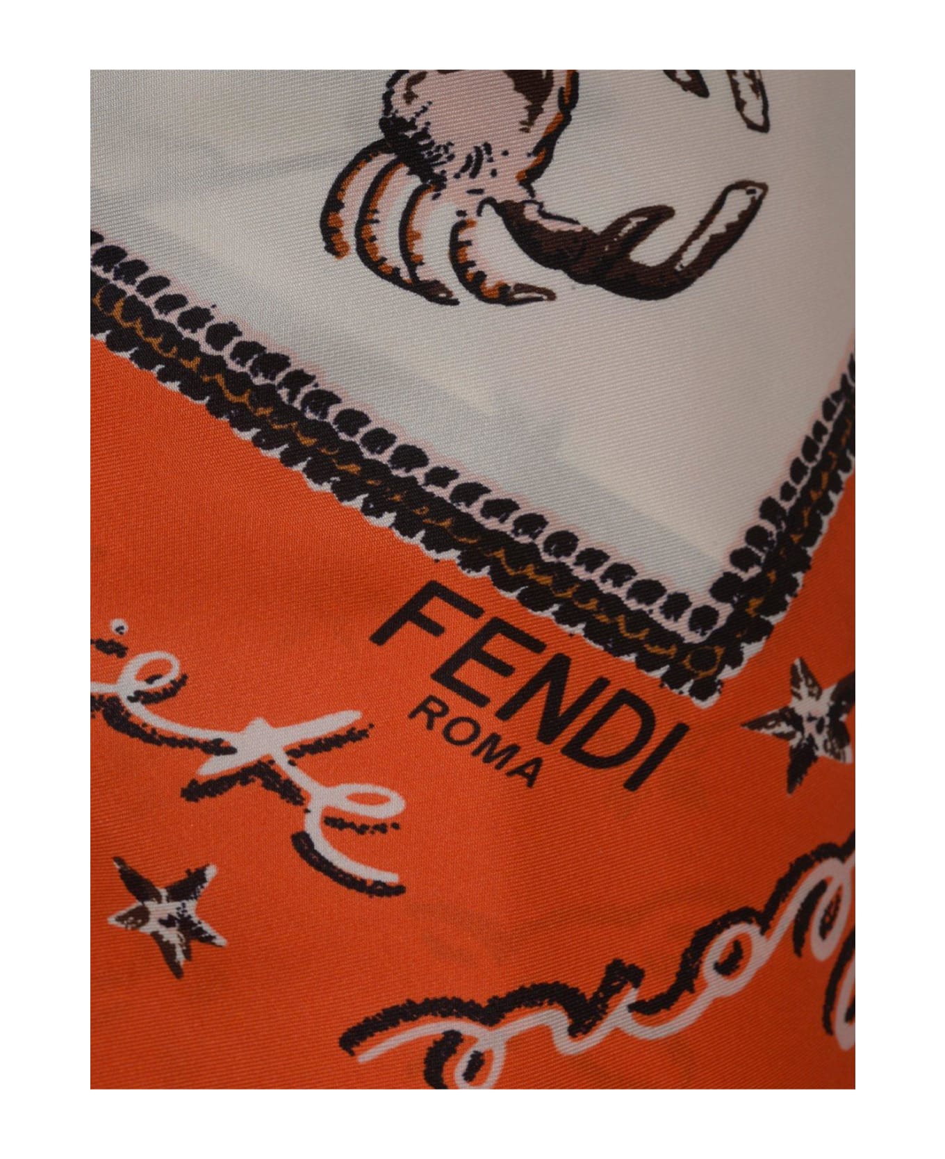 Fendi One-shoulder Wrap Midi Dress - ORANGE ワンピース＆ドレス