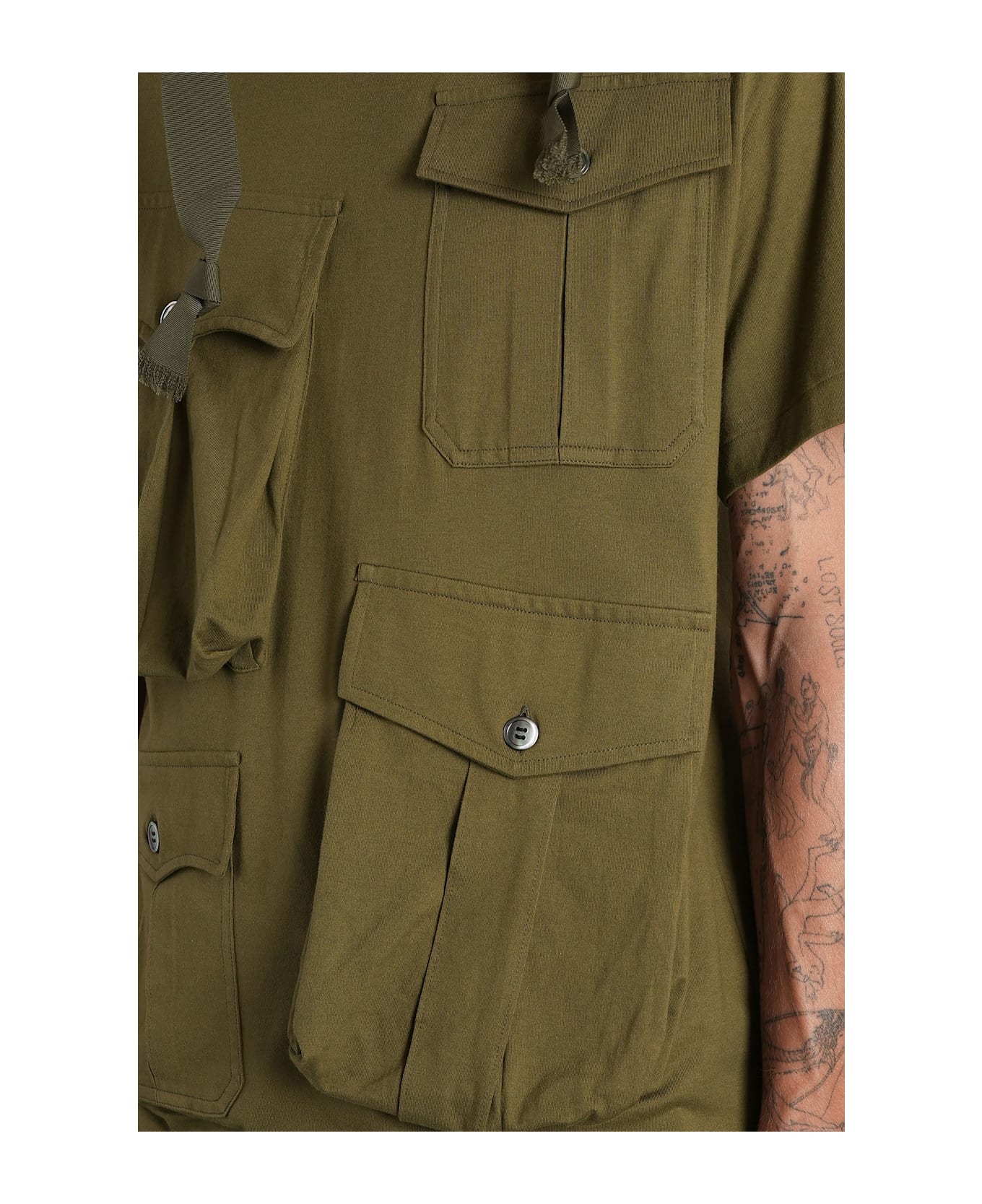 Comme Des Garçons Homme Plus T-shirt In Green Cotton - green