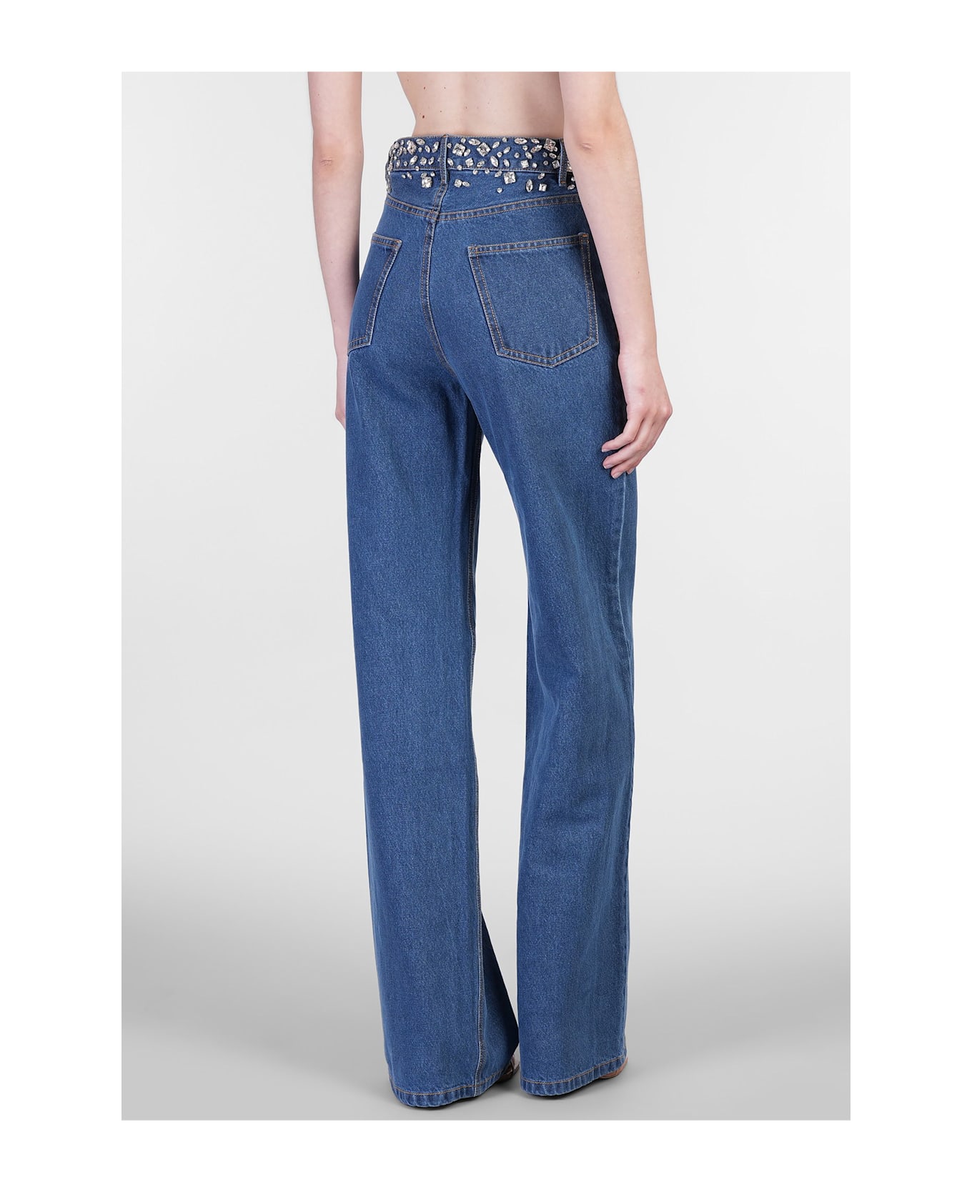 retrofete Jenna Jeans In Blue Cotton - blue