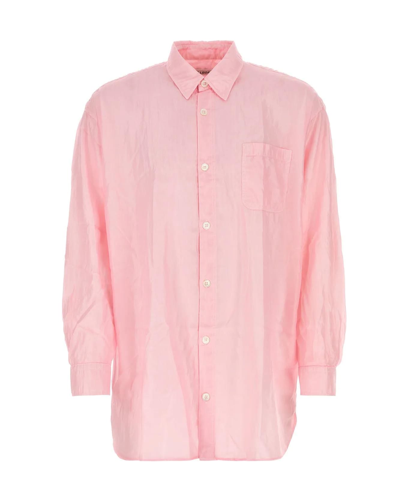 Our Legacy Pink Cotton Blend Darling Oversize Shirt - Baby Pink Cotton Silk シャツ