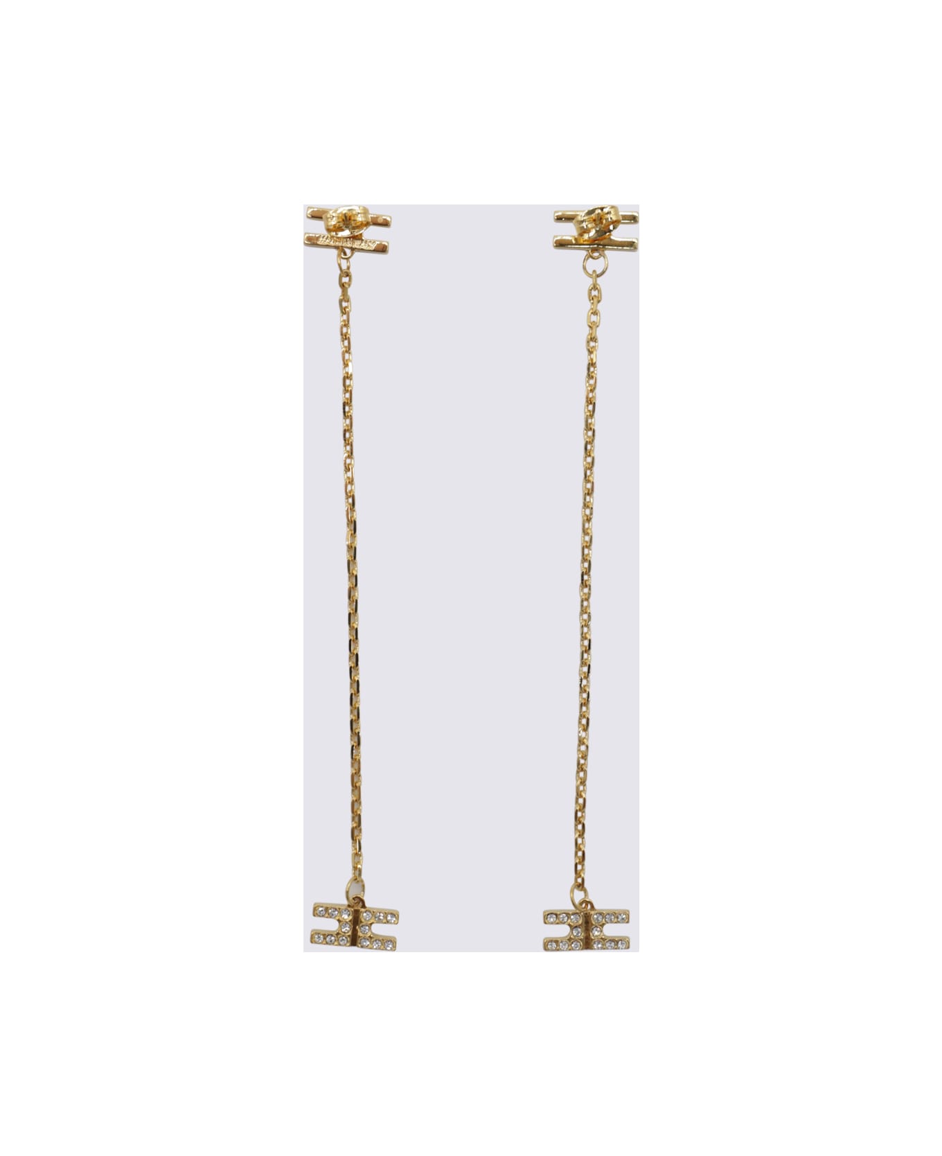 Elisabetta Franchi Gold Tone Metal Earrings - Golden