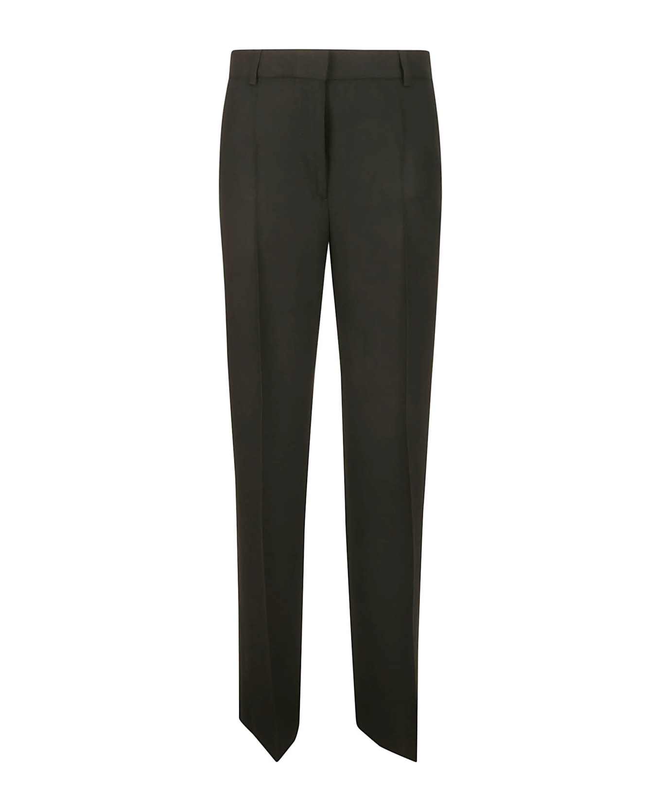 Totême Relaxed Straight Trousers - BLACK