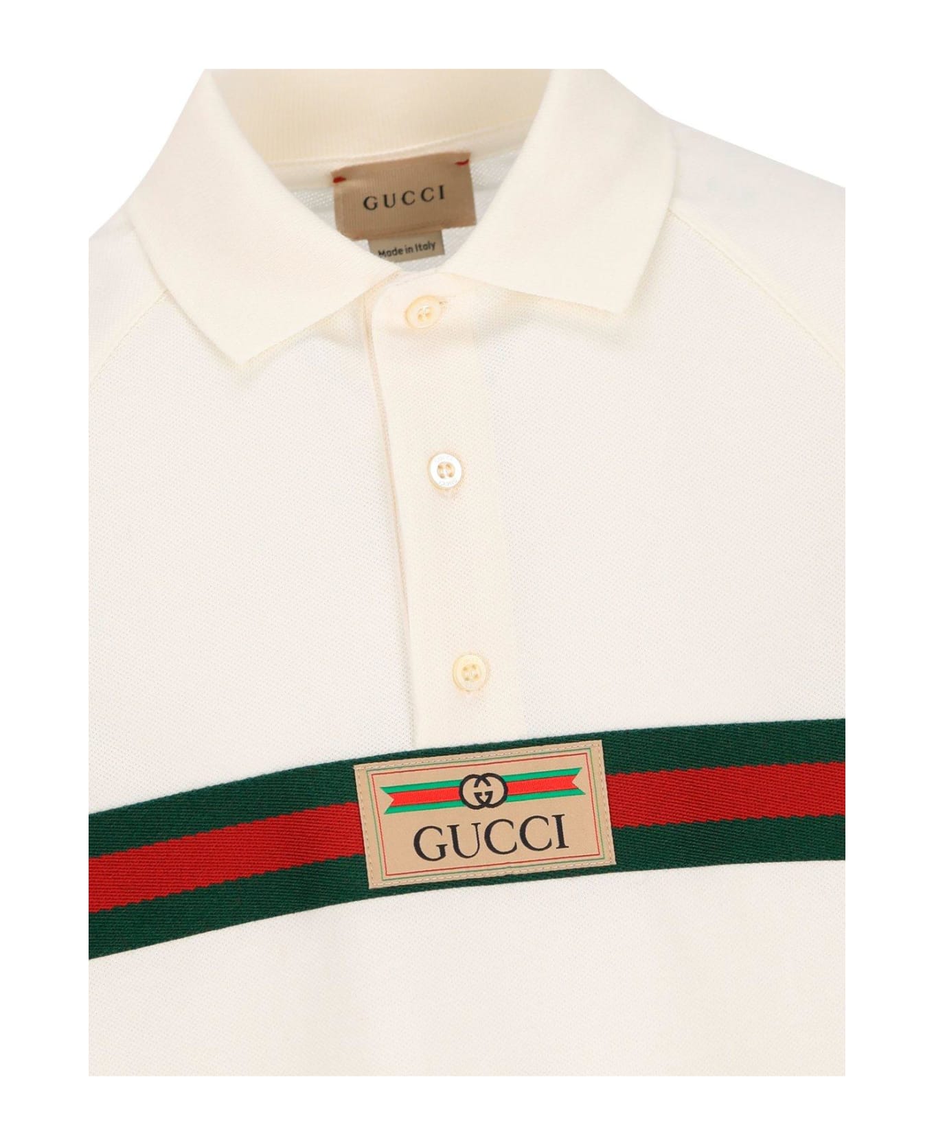 Gucci Logo Patch Short-sleeved Polo Shirt