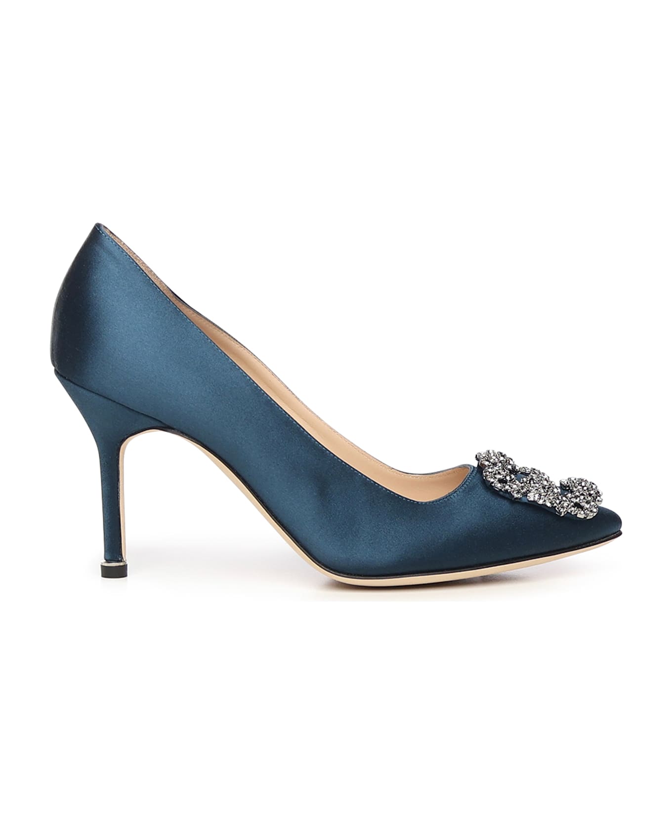 Manolo Blahnik Hangisi Satin Pumps - Blue