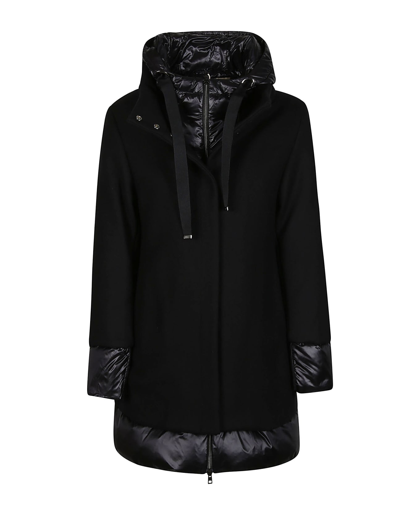 Herno A-shape Hooded Jacket - Nero