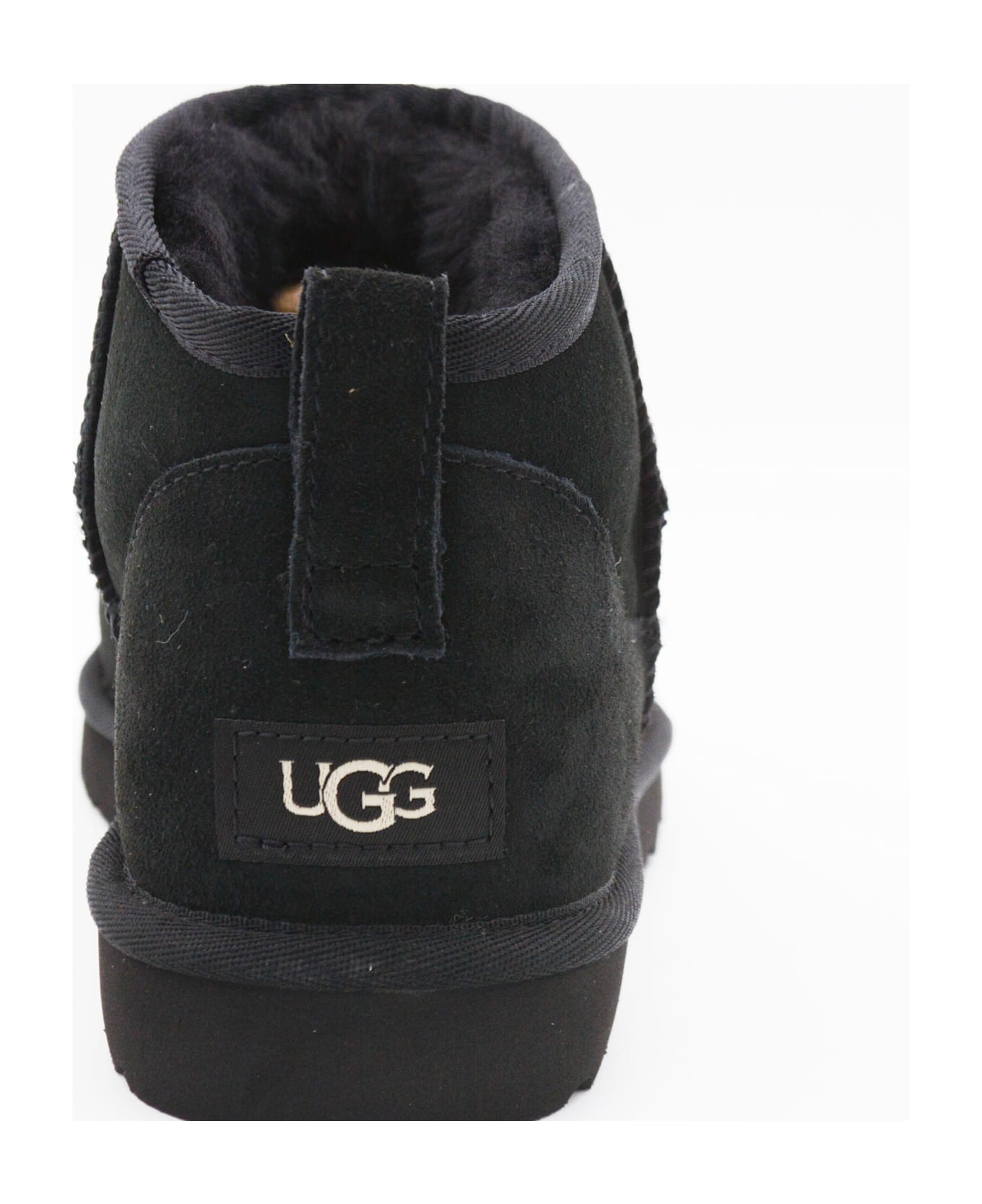 UGG Black Suede Ultra Mini Boots - Black