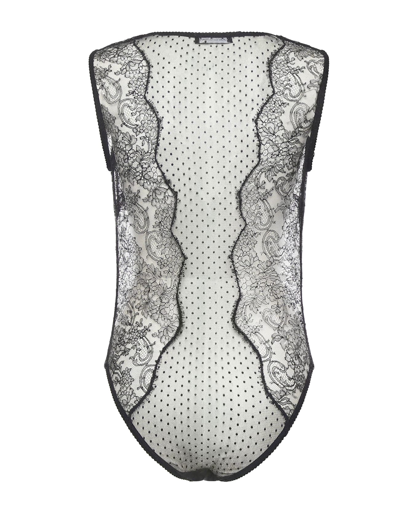 Dolce 
Gabbana Textured Plumetis Bodysuit - Black