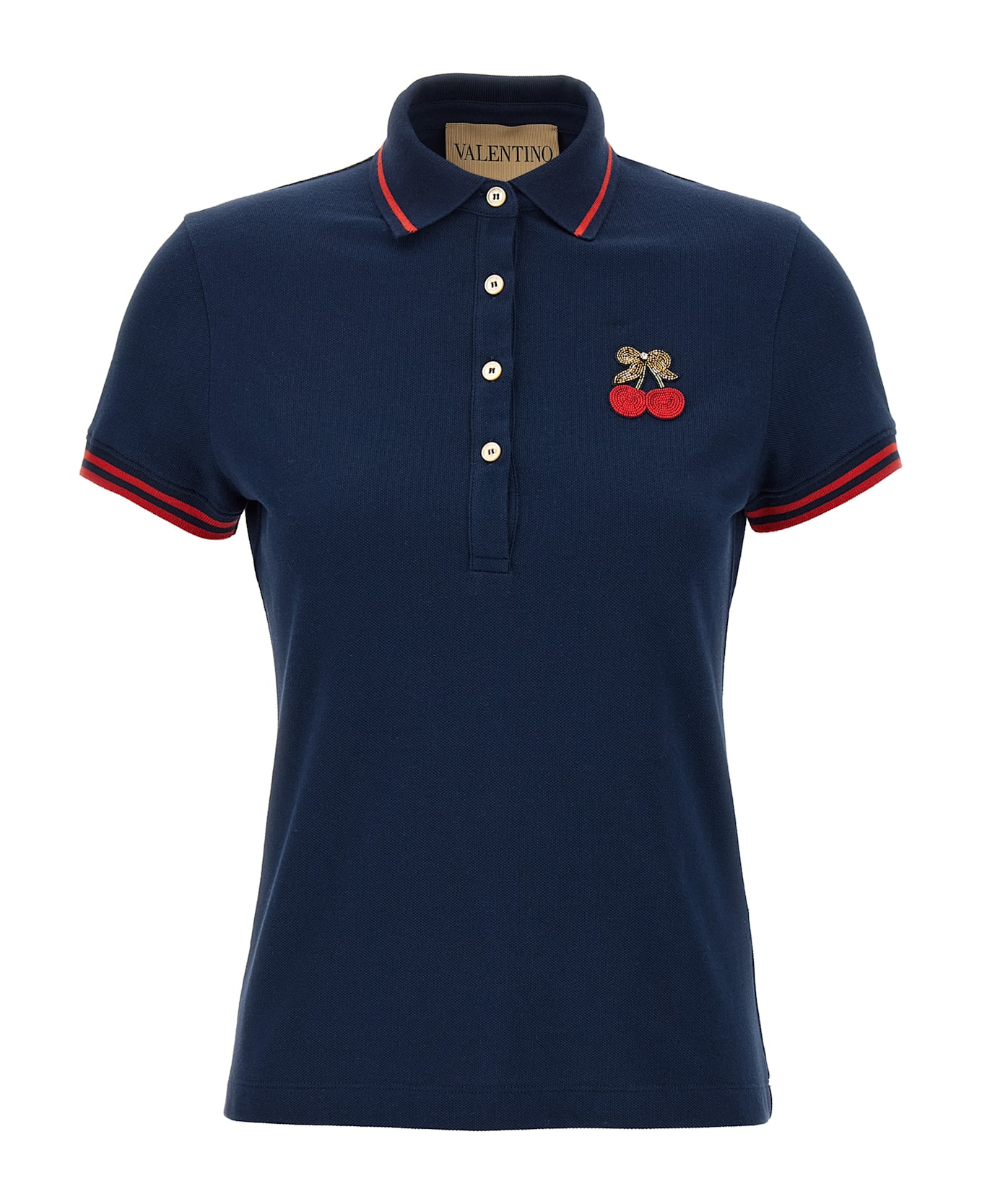 Valentino Garavani 
cherryfic
 Polo Shirt - Blue