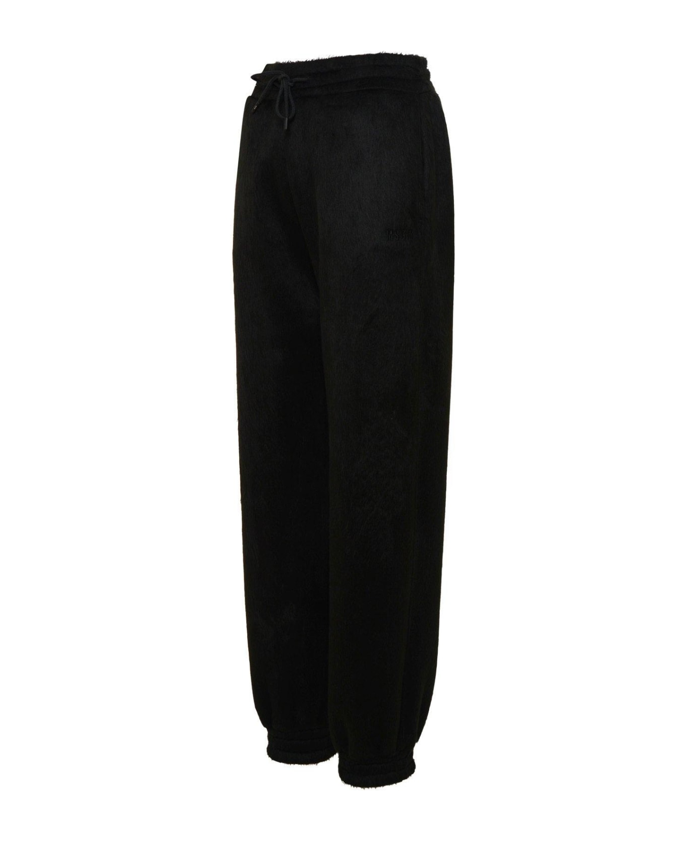 MSGM Black Acrylic Blend Pants - Black