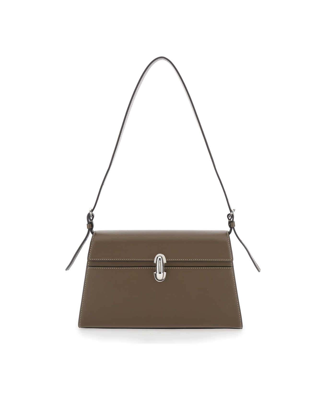 Savette Symmetry Shoulder Bag In Smooth Calf Leather - Brown