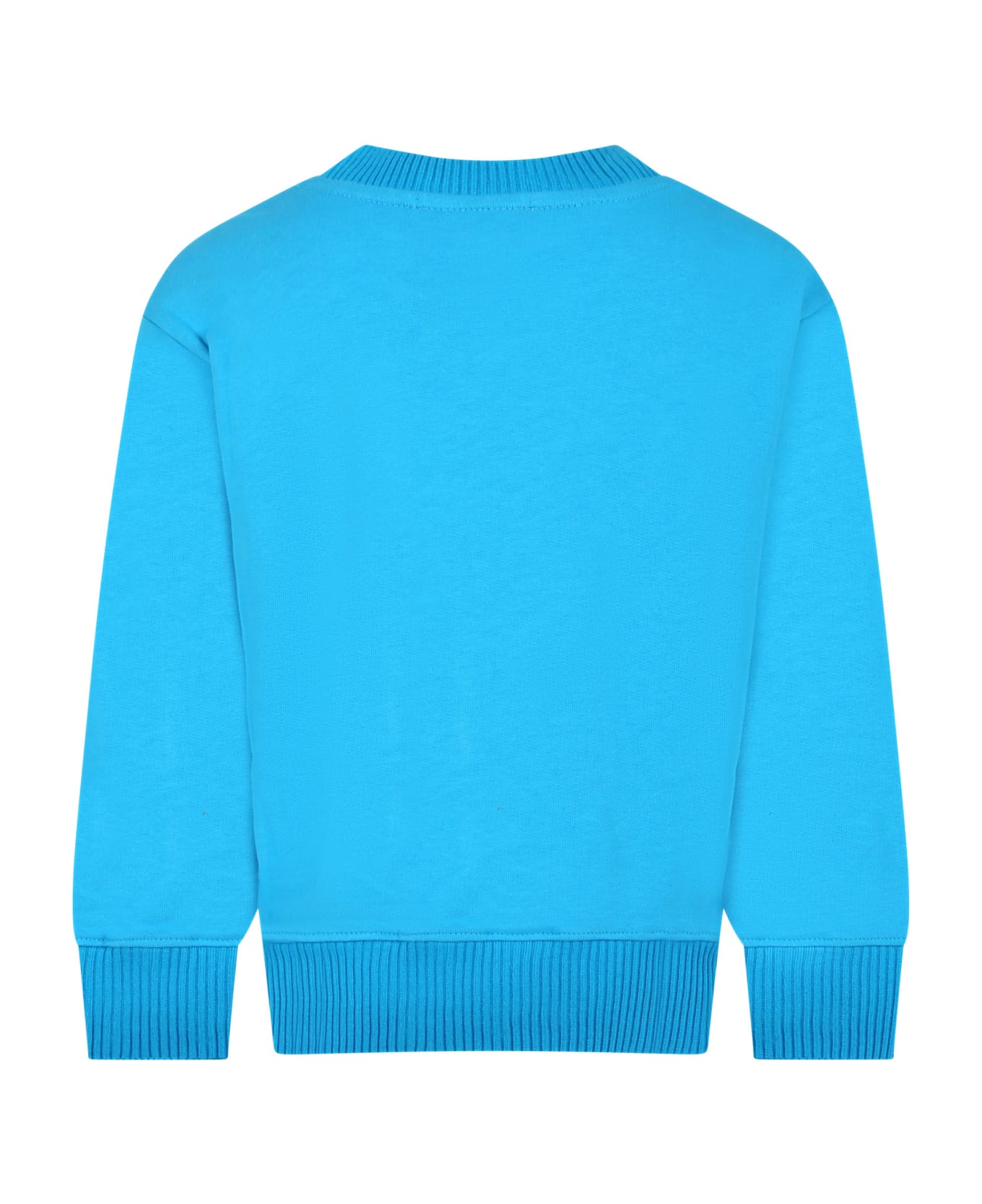 MSGM Light Blue Sweatshirt For Boy With Logo - Light Blue