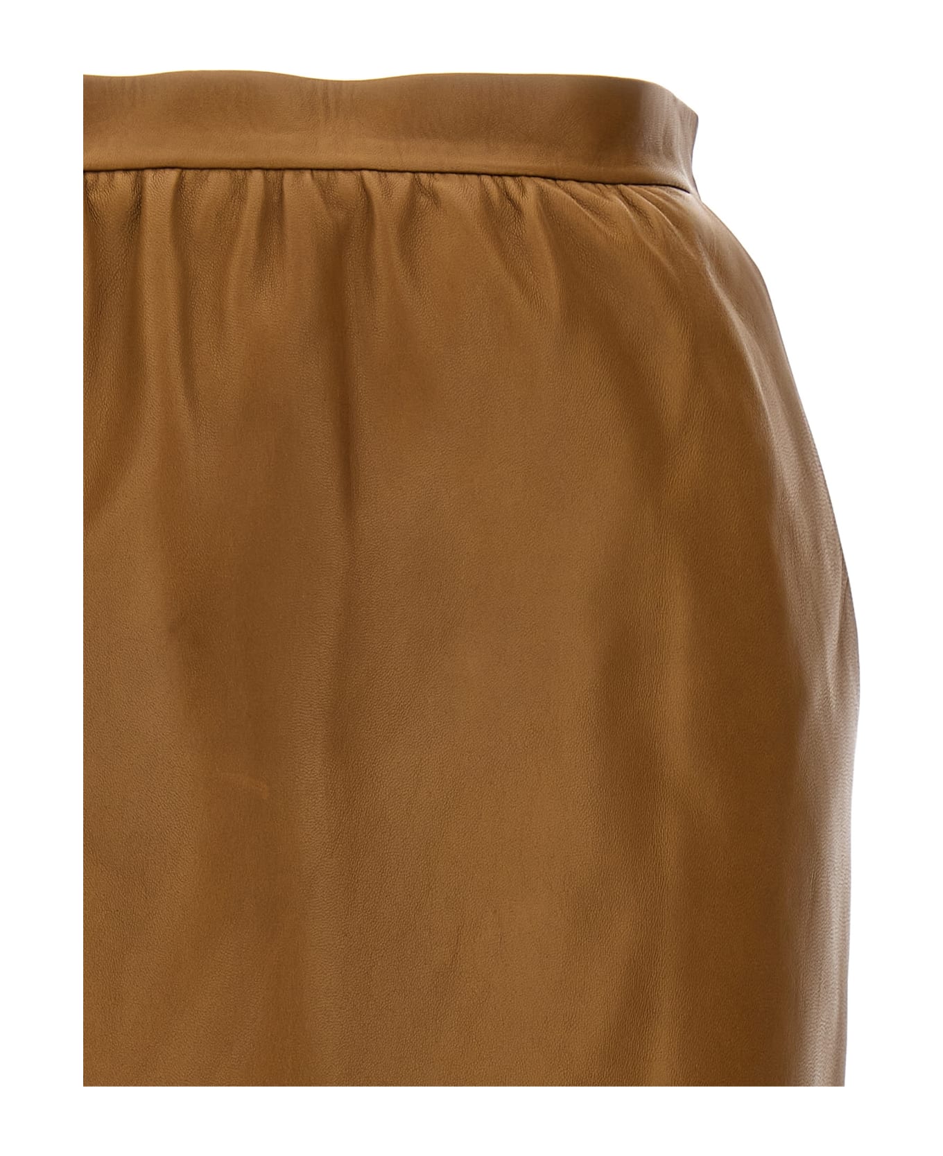 Saint Laurent Leather Skirt - Brown スカート