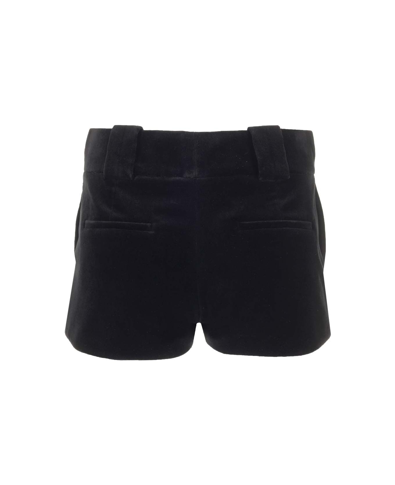 Chloé Tailored Velvet Mini Shorts - Black