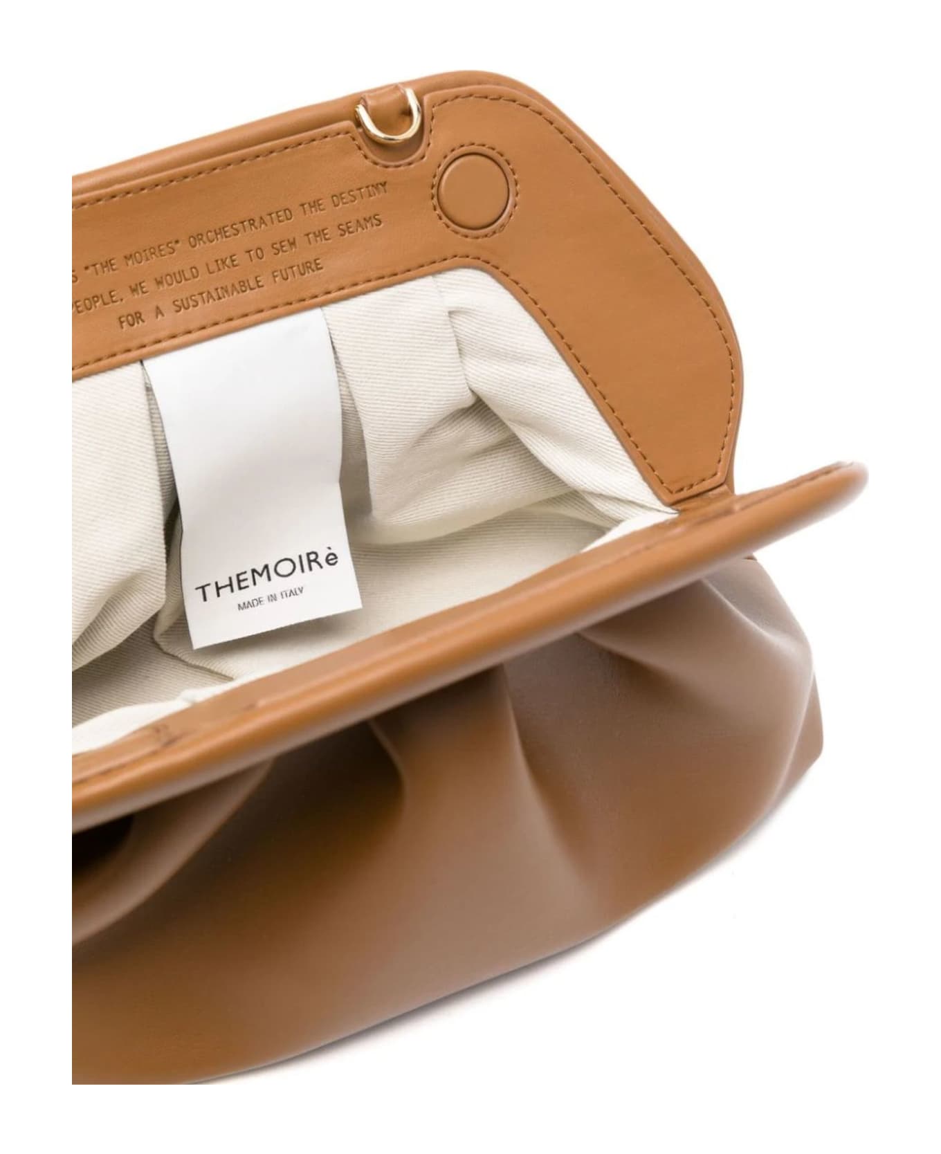 THEMOIRè Brown Faux Leather Tia Clutch Bag - Brown