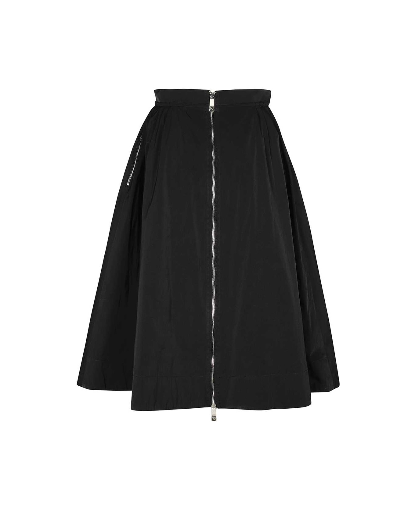 John Richmond Technical Fabric Skirt - black