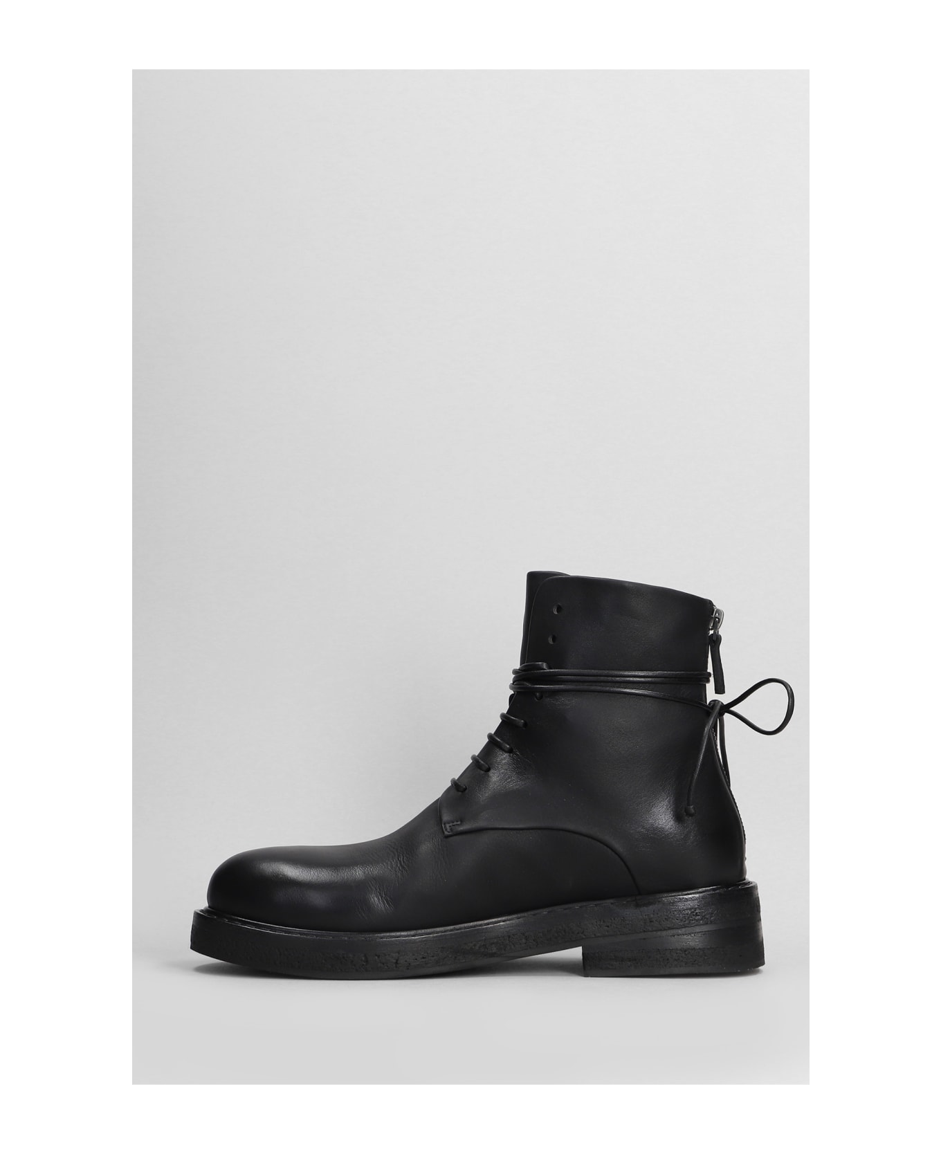 Marsell Parrucca Ankle Boots In Black Leather - black