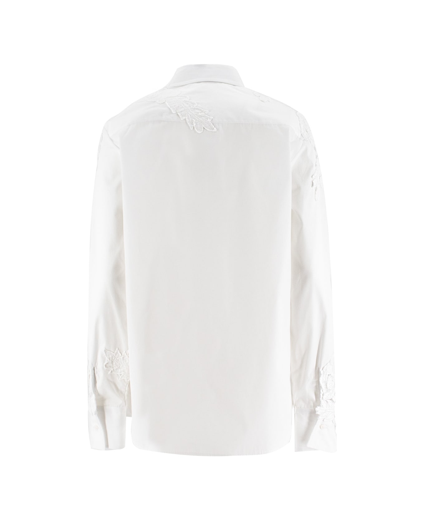 Ermanno Scervino Embroidered Shirt - Bright White/ottico