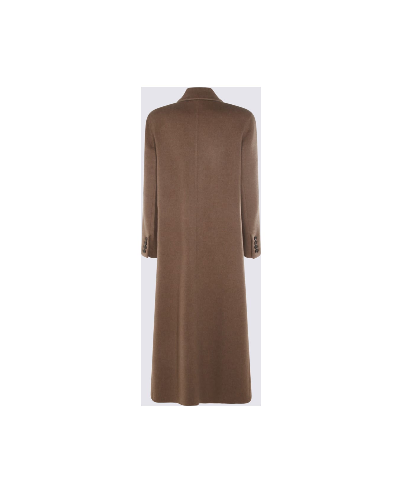 Max Mara Brown Cashmere Armonia Coat - CACHA SCURO