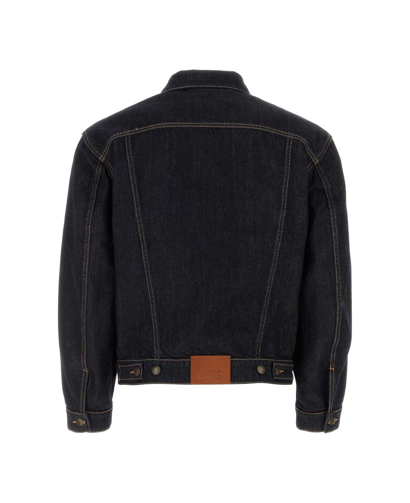 Alexander McQueen Button-up Denim Jacket - Blu Denim