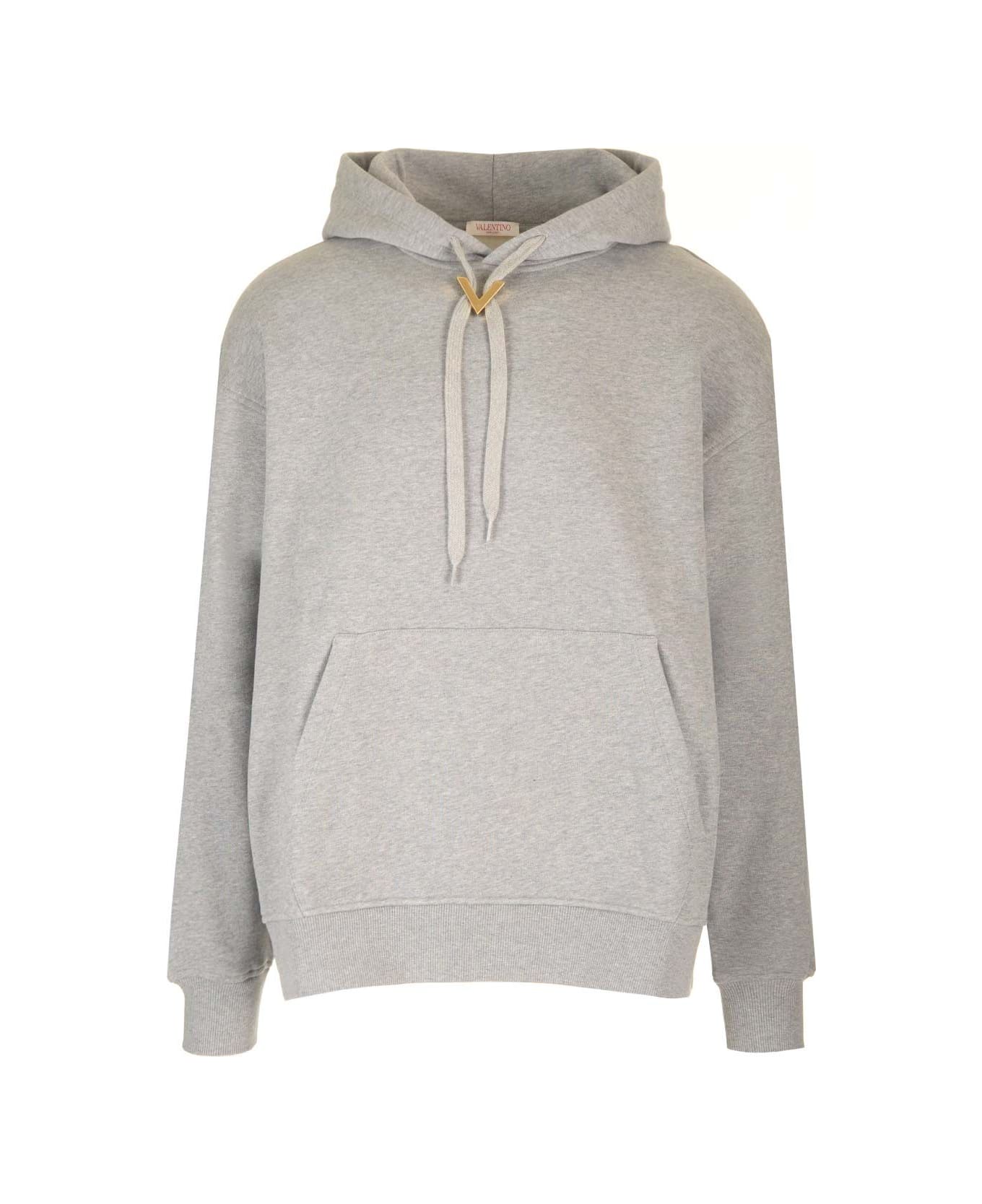 Valentino Cotton Hoodie - Grey