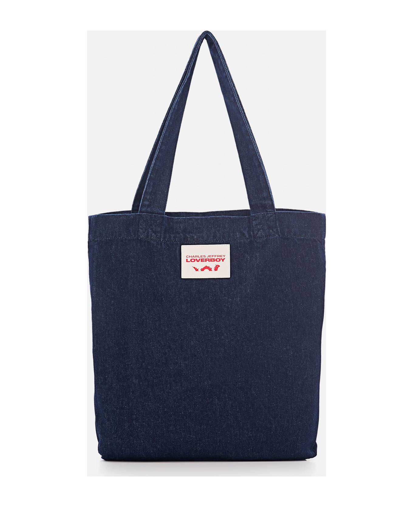 Charles Jeffrey Loverboy Tote Bag With Knit Patch - Blue