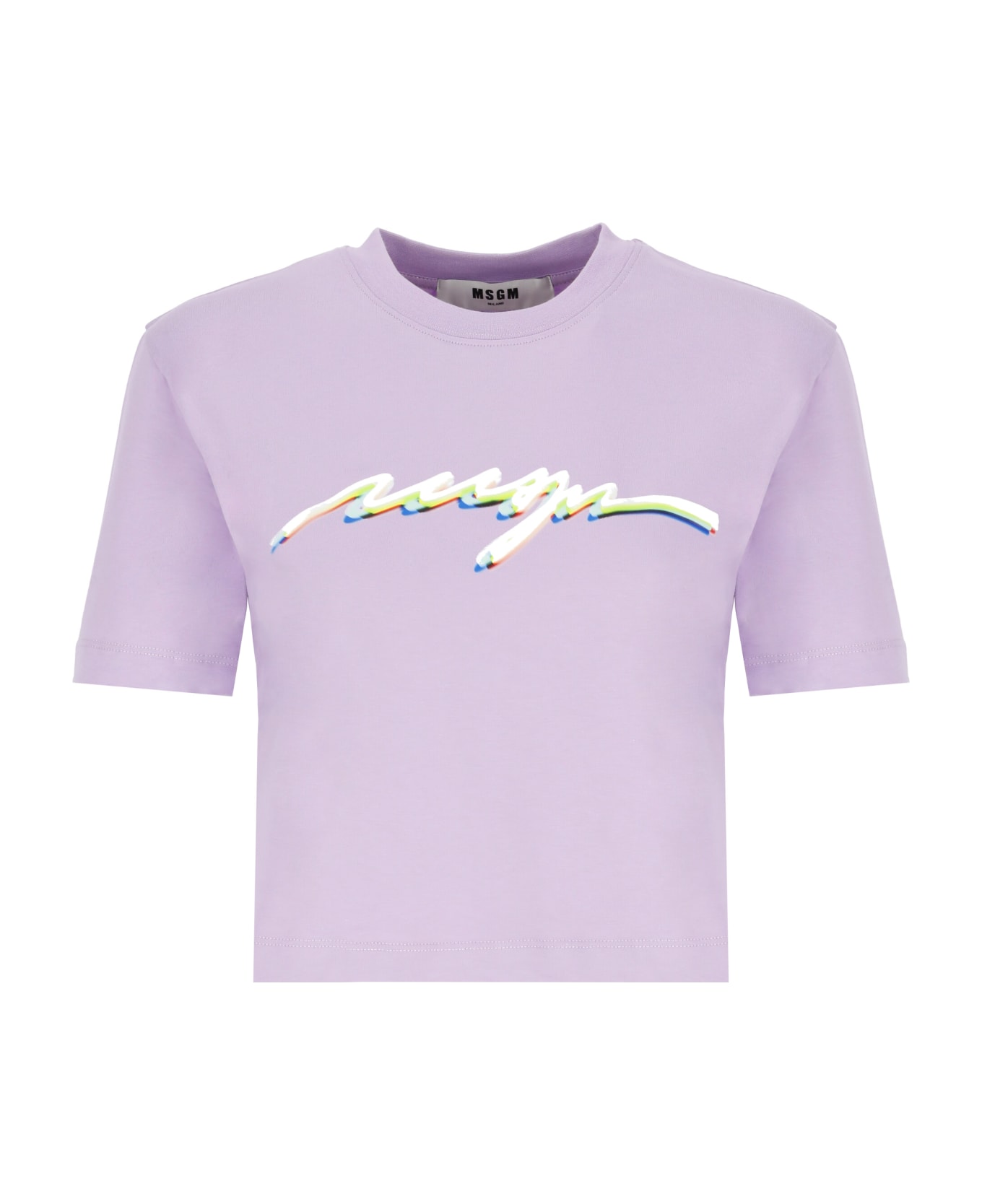 MSGM T-shirt With Logo - Purple