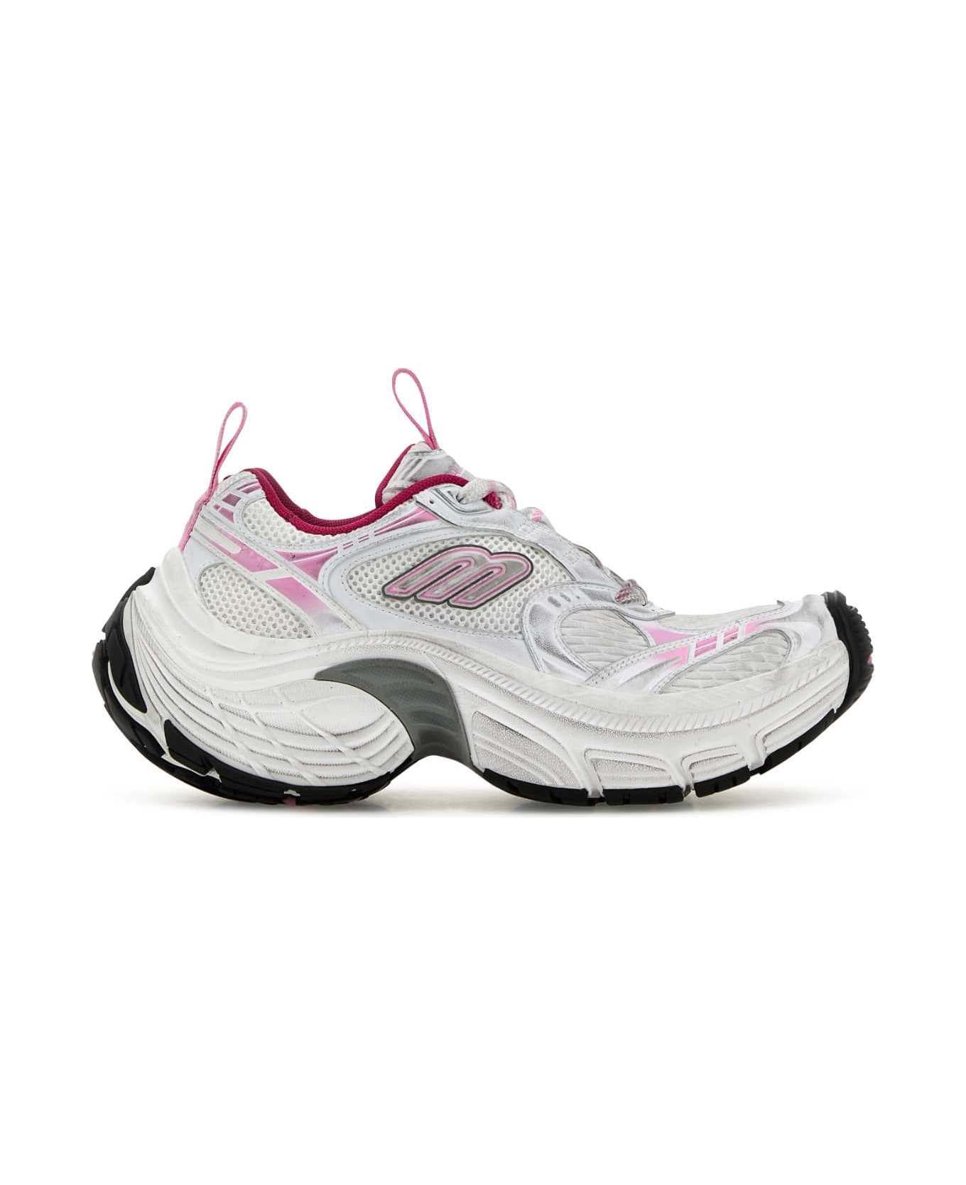 Balenciaga Multicolor Mesh And Rubber 6xl Sneakers - WHITLPINKGRYBLAC