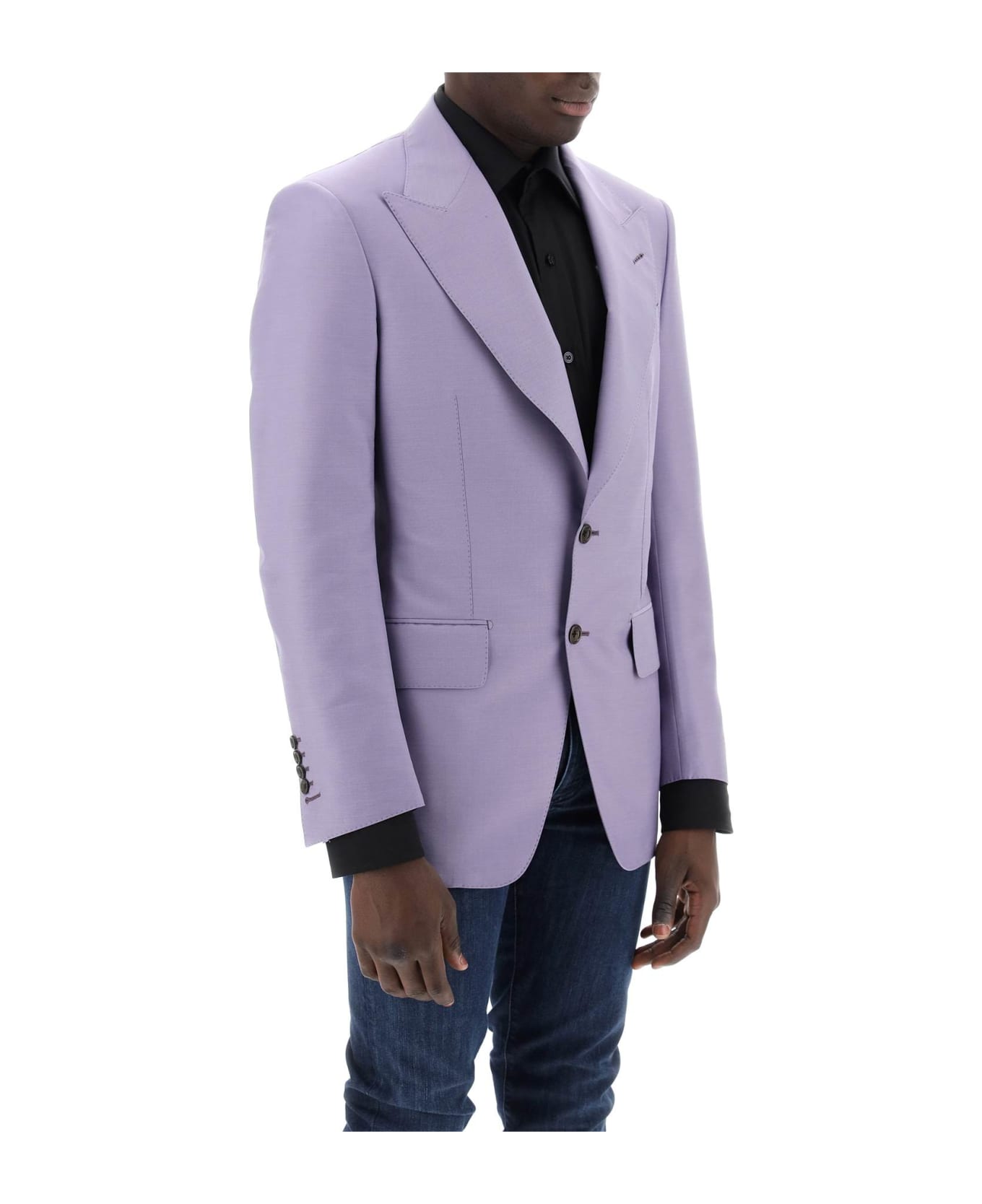 Tom Ford Atticus Wool And Silk Blend Blazer - VIOLET (Purple)