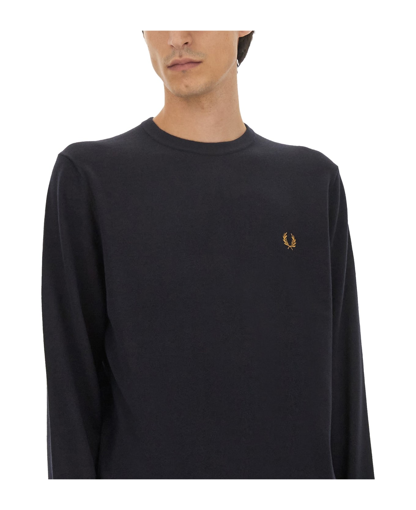 Fred Perry Jersey With Logo Embroidery - BLU