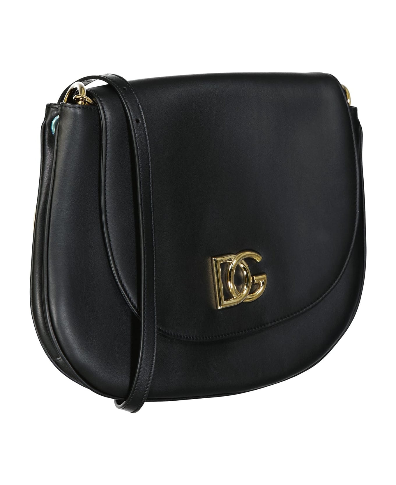 Dolce & Gabbana Leather Logo Bag - Black