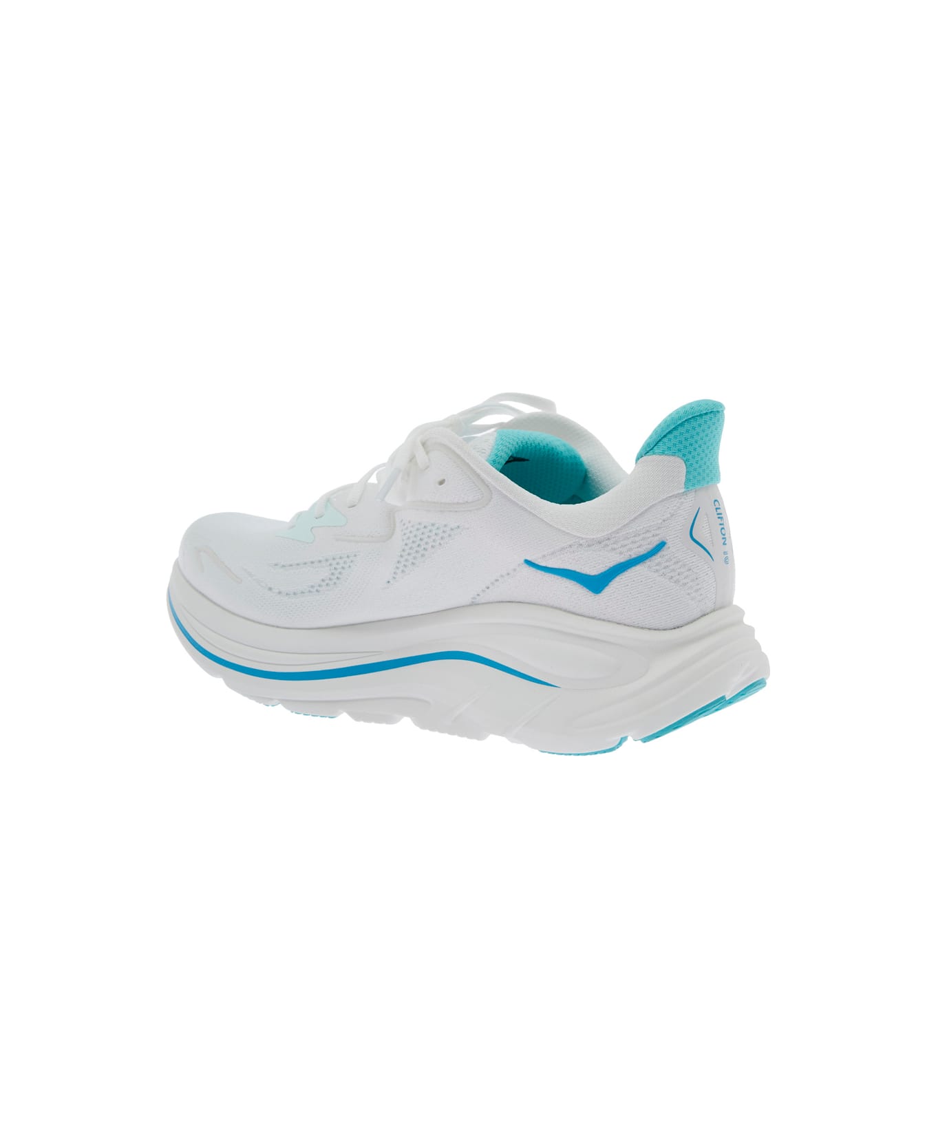 Hoka 
clifton 10
 White Low Top Sneakers With Logo Lettering On The Side And Logo Patch On The Tongue In Tech Fabric Unisex - White