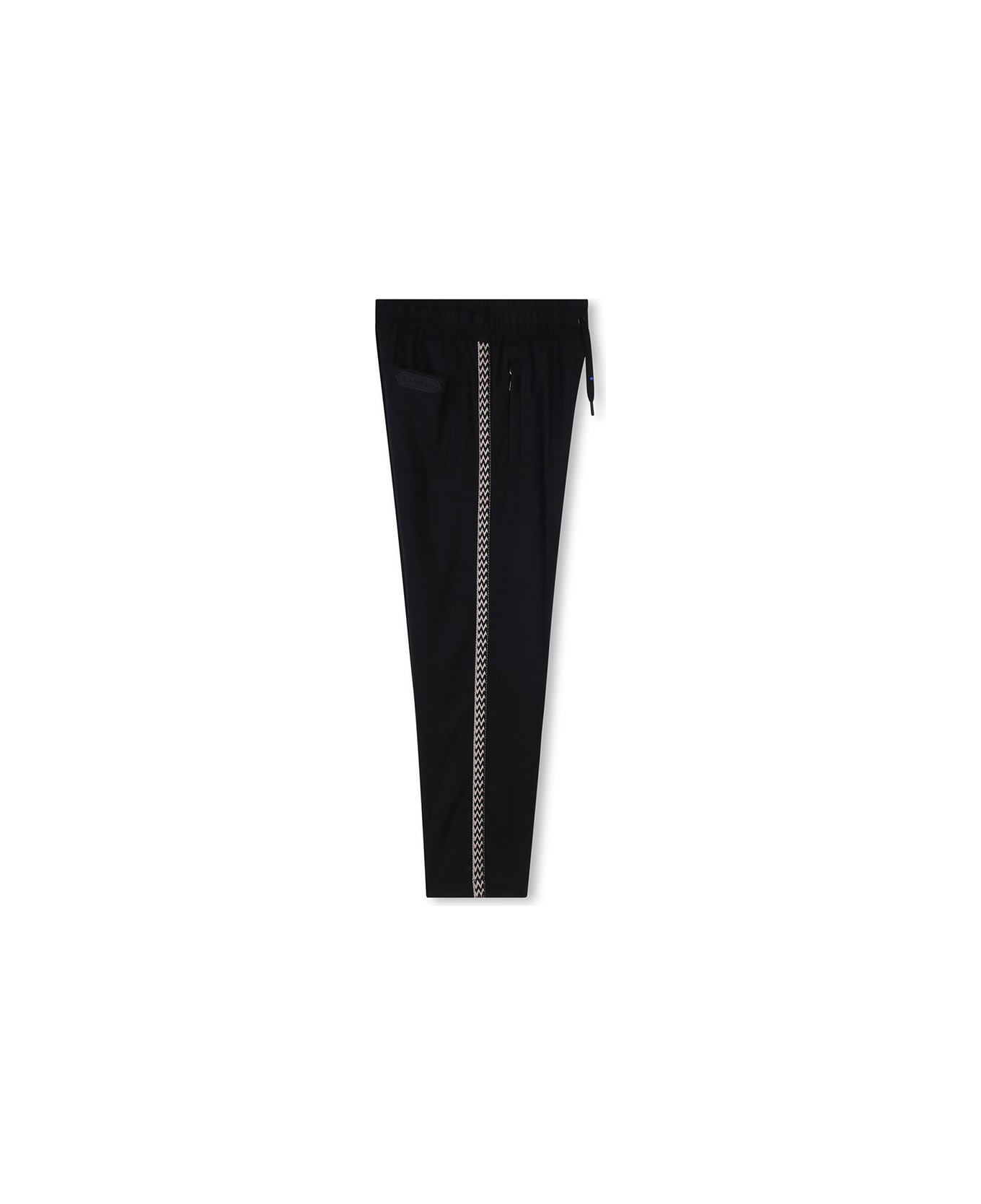 Lanvin Black Joggers With Curb Motif On Sides - Black