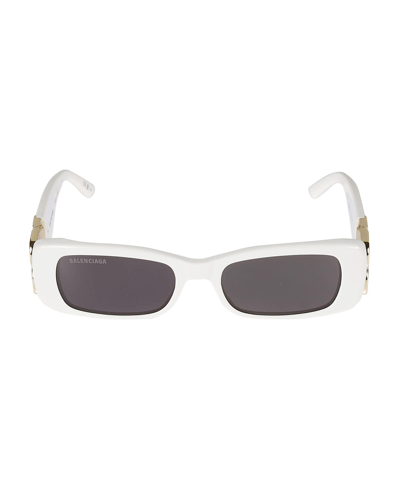 Balenciaga Eyewear Logo Sided Rectangle Sunglasses Slim - Nero