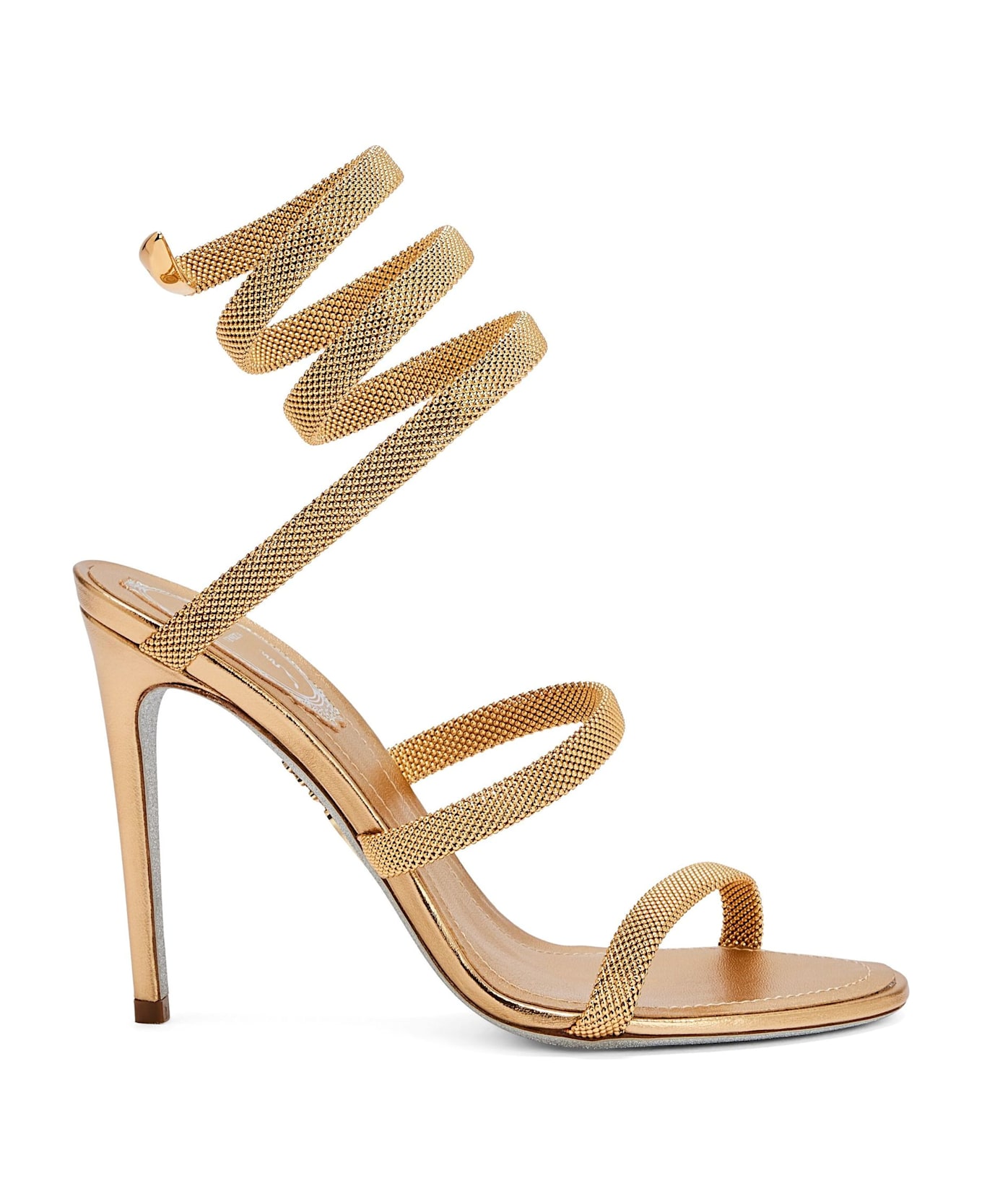 René Caovilla Trigold Cleo Gold Sandal 105 - Golden