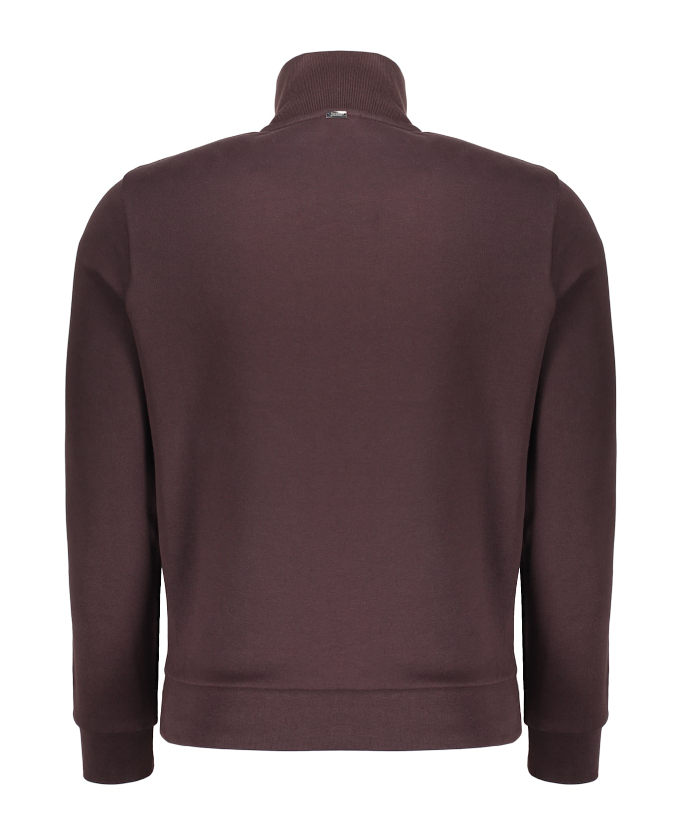 Herno Full Zip Cotton Hoodie - brown