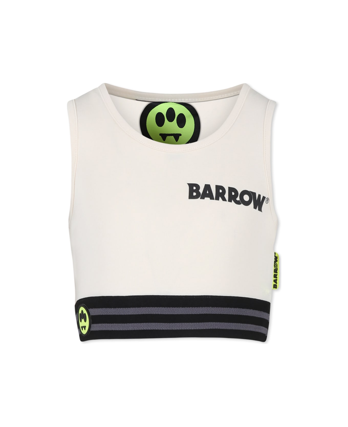 Barrow Ivory Crop Top For Girl With Smiley - Multicolor