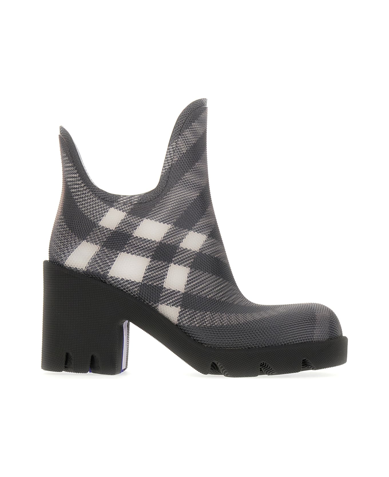 Burberry Printed Rubber Marsh Ankle Boots - BLACKIPCHK