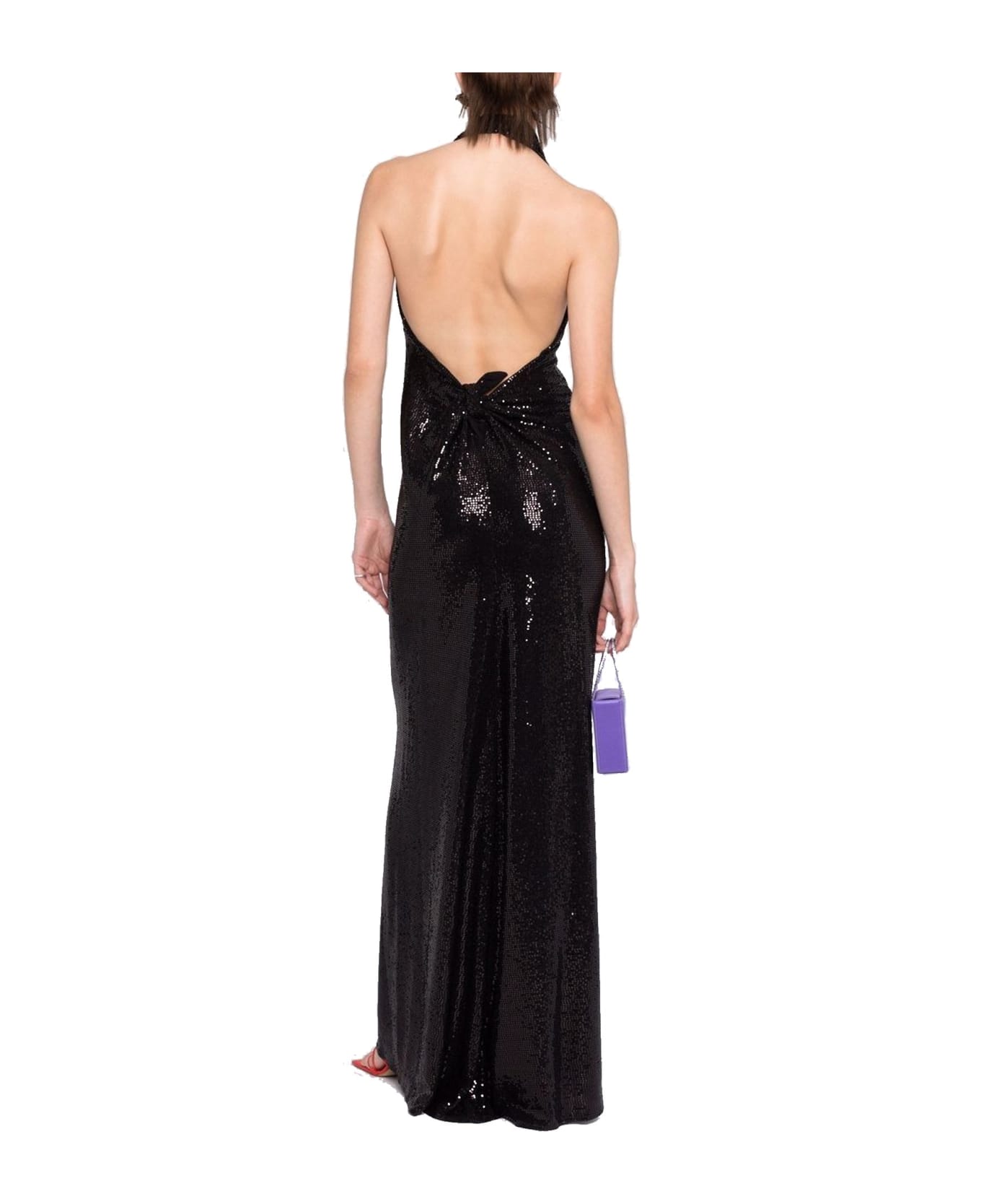 Blanca Vita Sequin-embellished Long Dress - Black