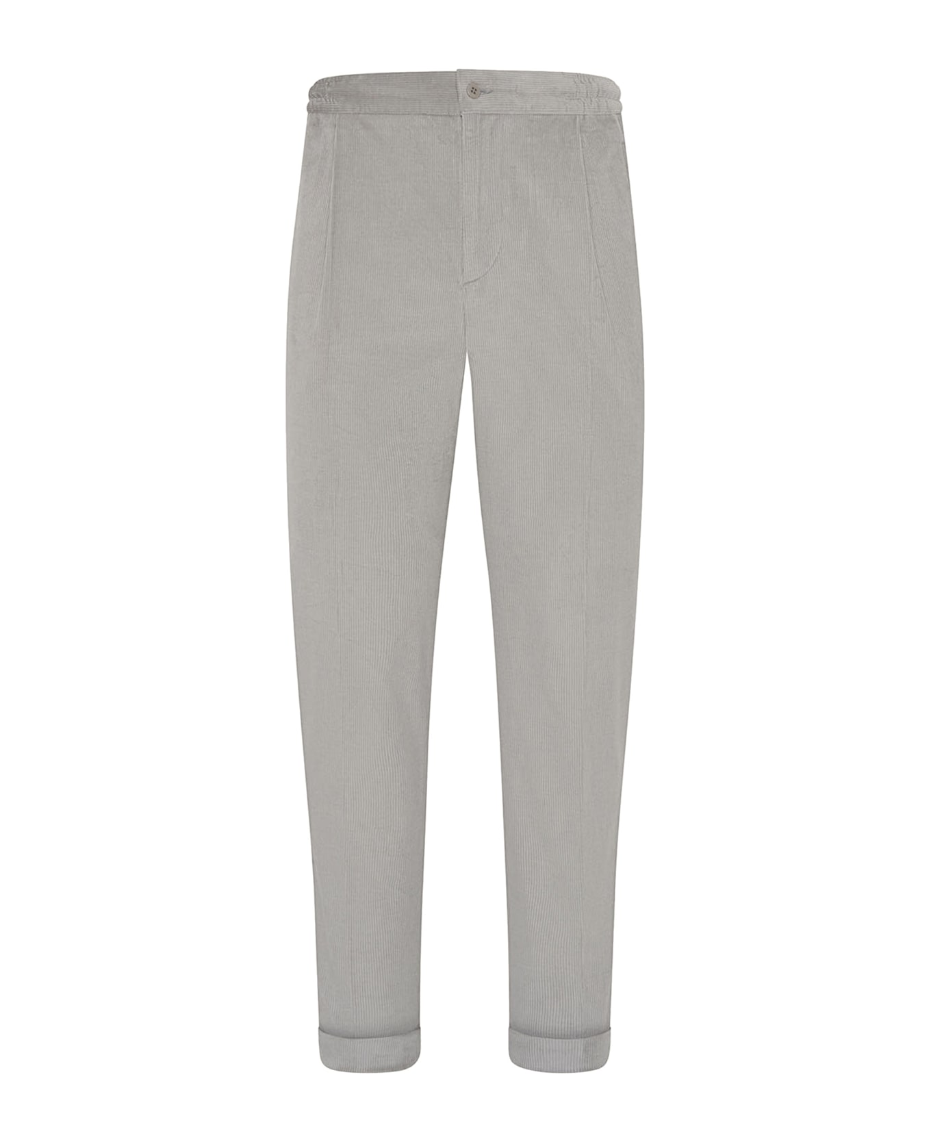 Kiton Trousers Cotton - MEDIUM GREY ボトムス