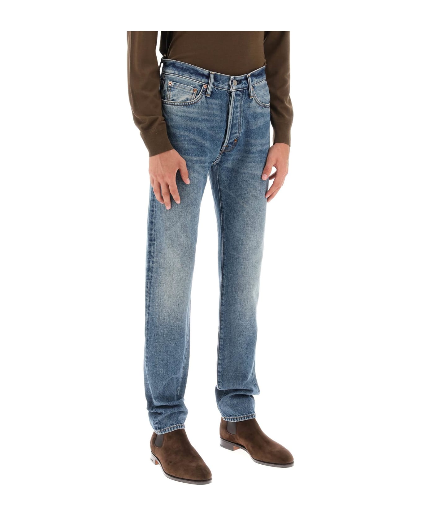 Tom Ford 5-pocket Straight-leg Jeans - Light blue