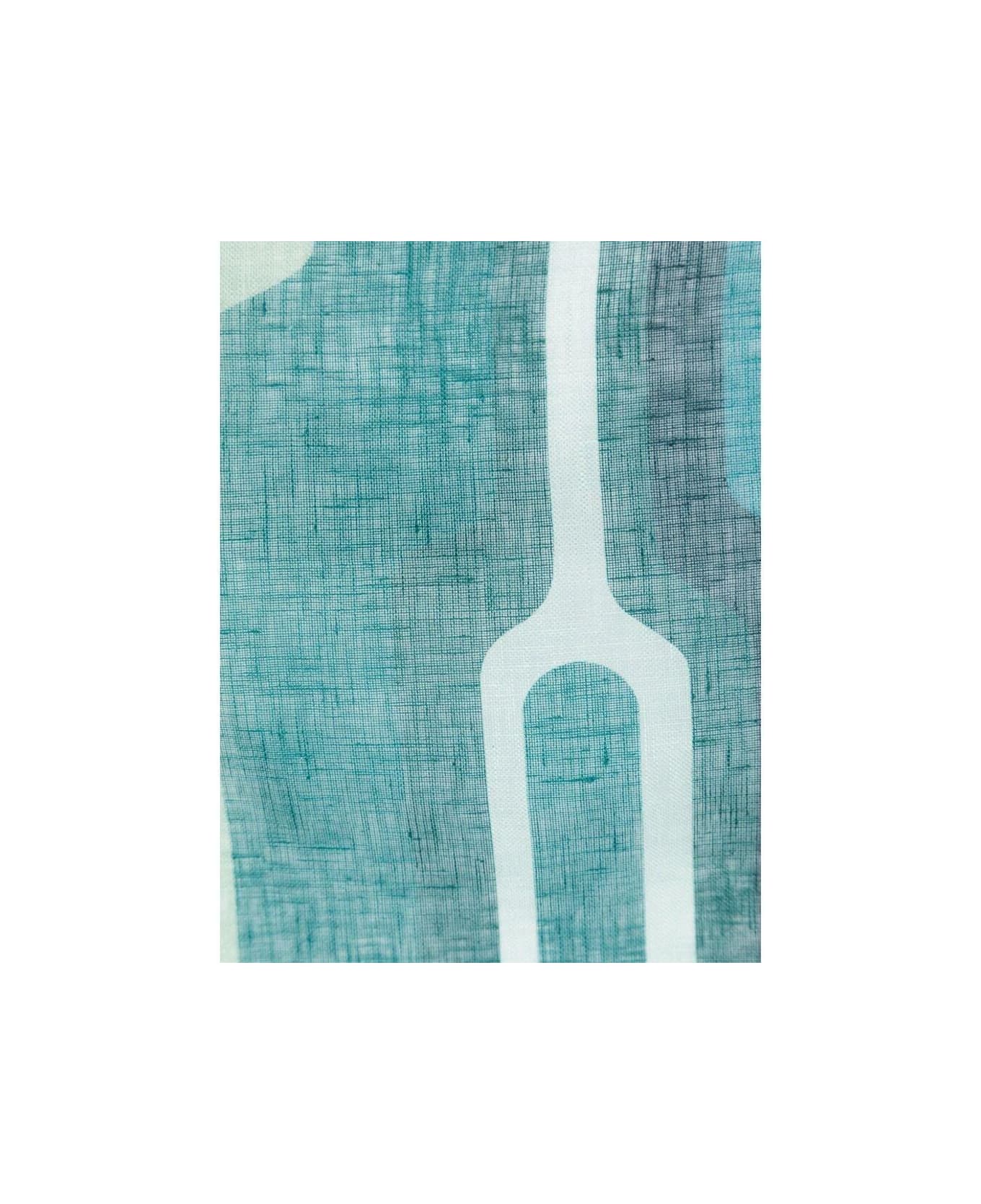 Tagliatore Graphic Printed Square-shaped Scarf - GREEN スカーフ＆ストール