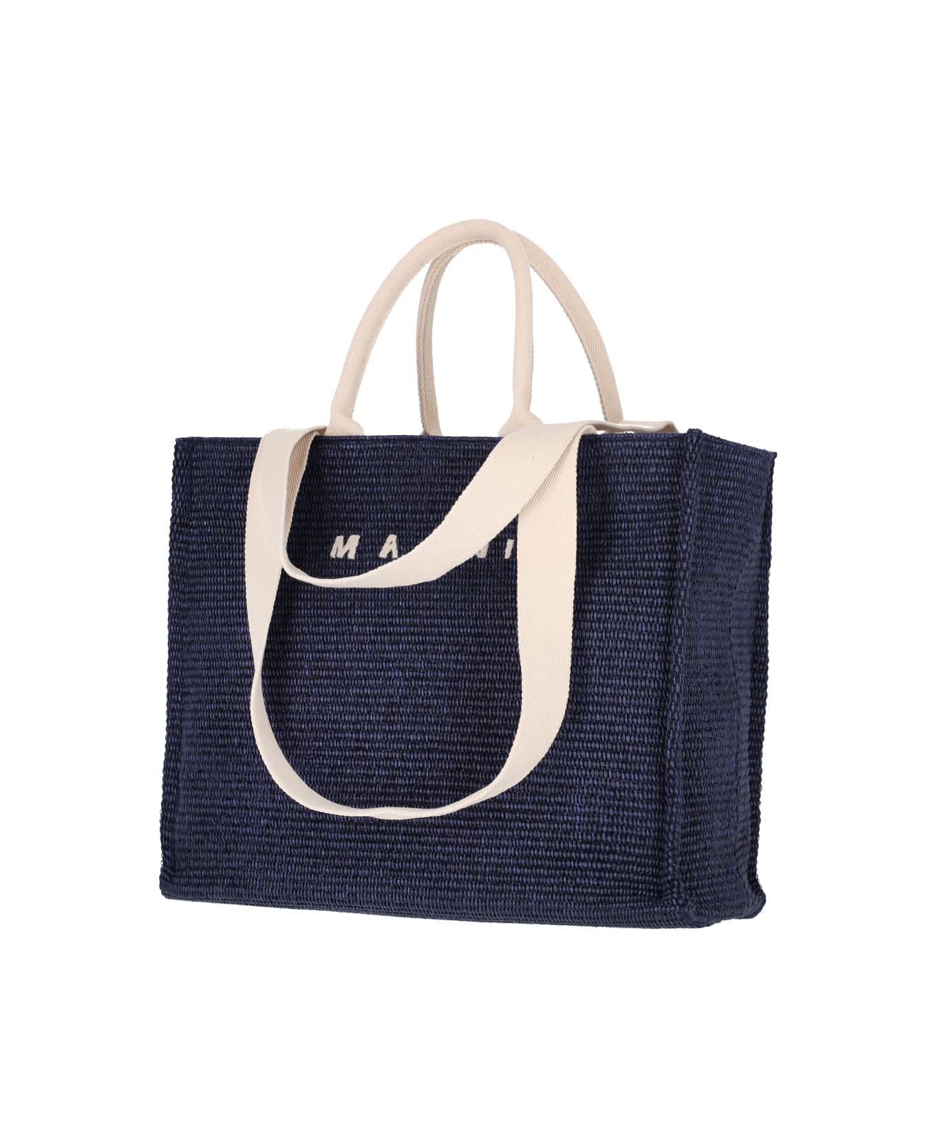 Marni Large Logo Tote Bag - Blue トートバッグ
