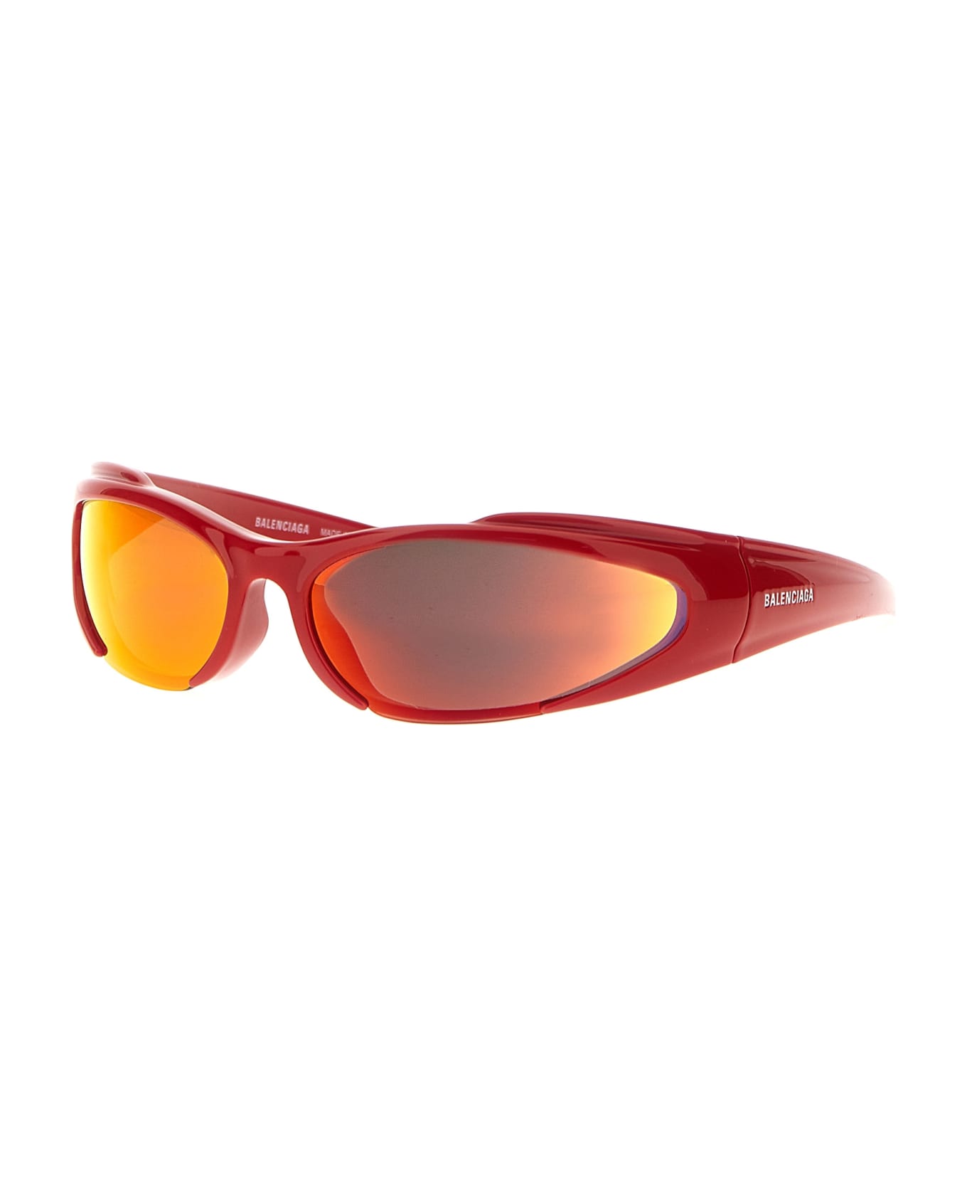 Balenciaga Reverse Xpander Rectangle Sunglasses - Red