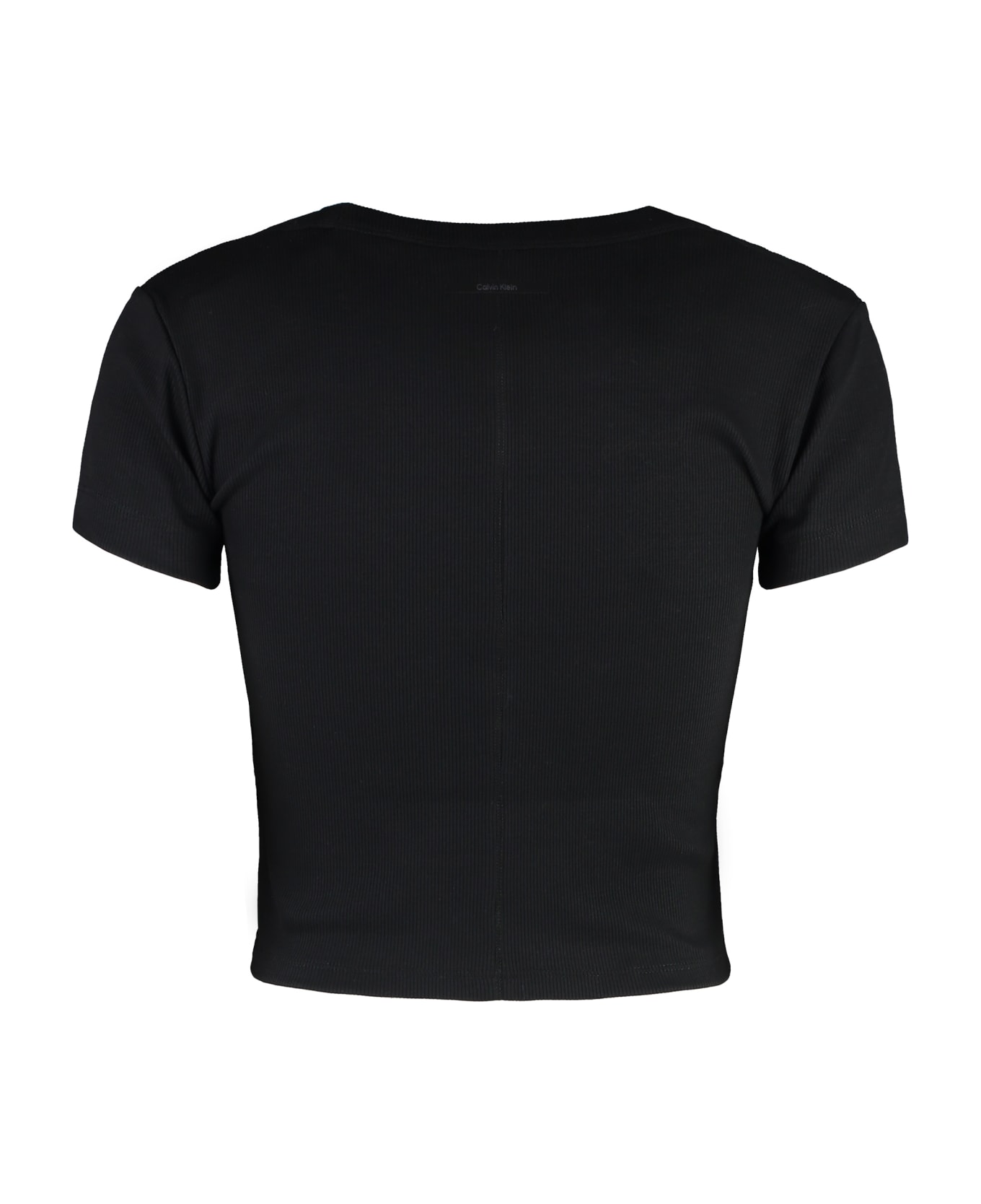 Calvin Klein Cotton Crop Top - black Tシャツ